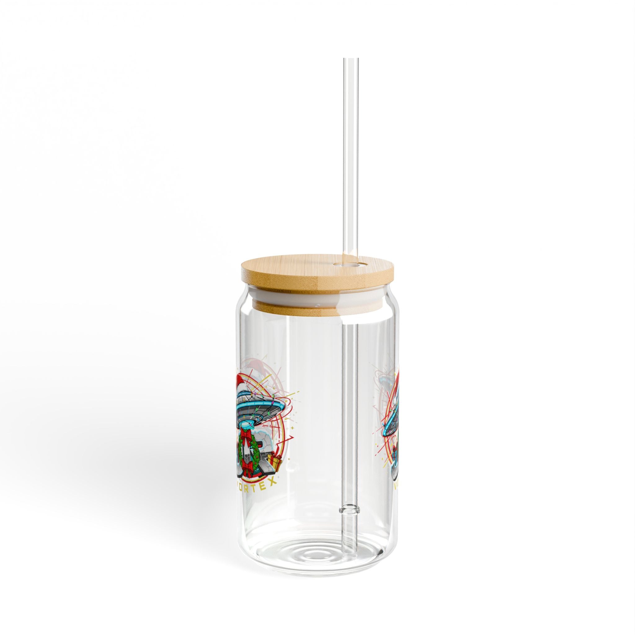 Vortex UFO Sipper Glass – 16oz Alien Abduction Drink Jar