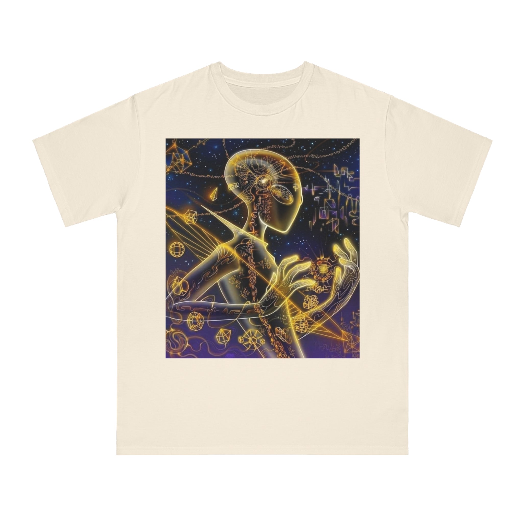 Cosmic Vibes T-Shirt - Alien👽🛸🔖 Design, Unisex Tee, Music Festival Shirt, Gifts for Space Lovers, Casual Wear, Unique Art T-Shirt