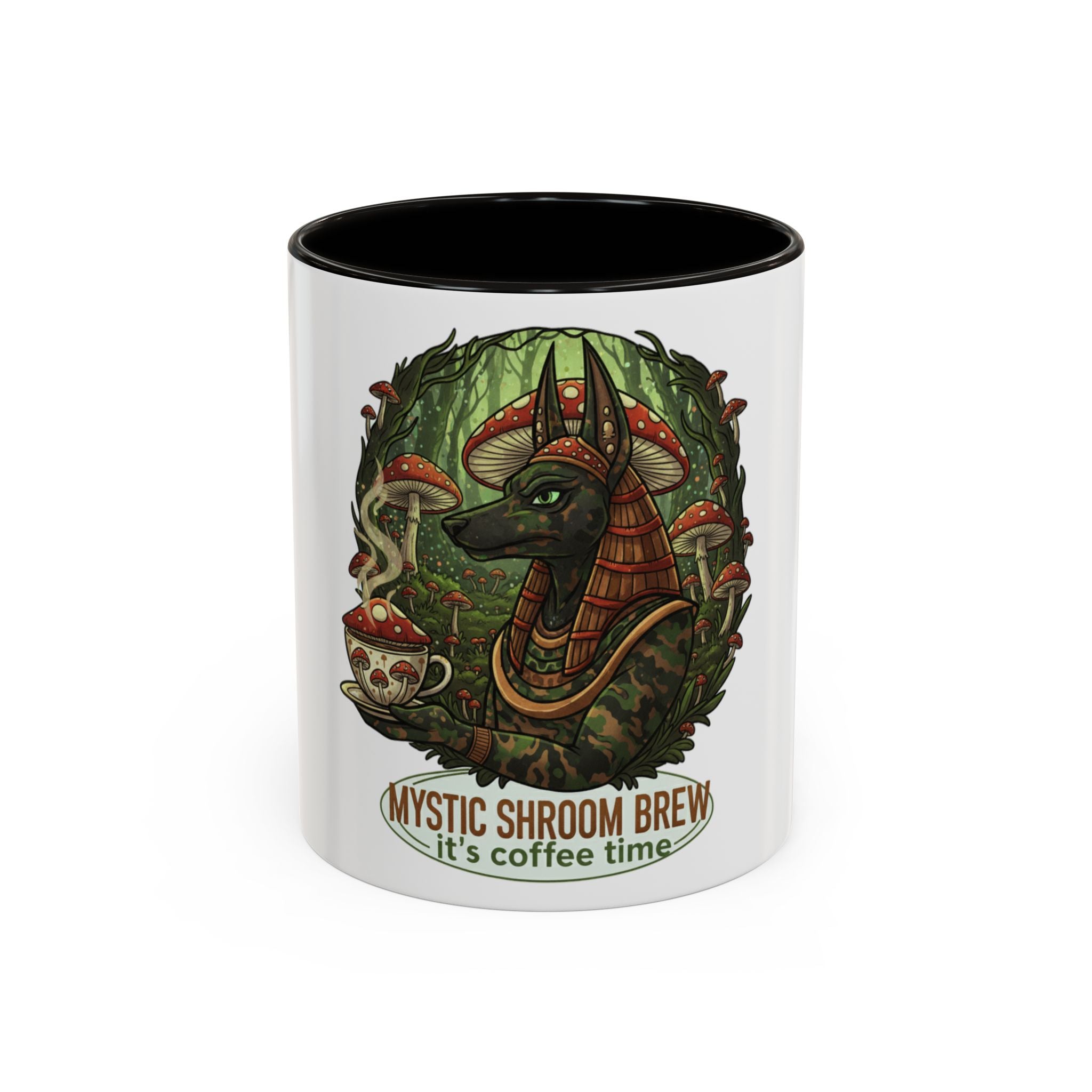 Mystic Shroom Brew Coffee Mug, Colorful Ceramic Cup for Coffee Lovers, Unique Gift for Birthdays, Housewarming, and Nature Enthusiasts