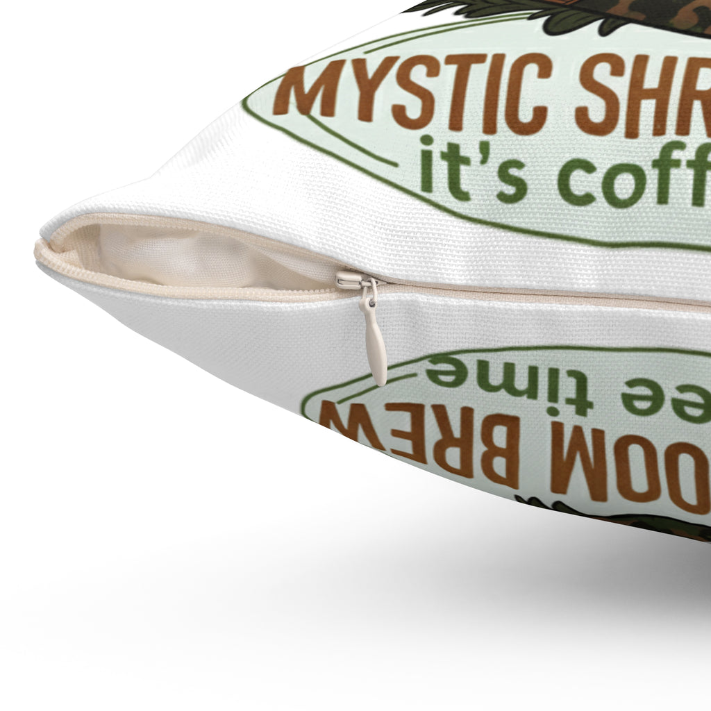 Mystic Shroom Brew Pillow, Bohemian Decor, Fantasy Home Accent, Gift for Nature Lovers, Cozy Cushion, Whimsical Artwork