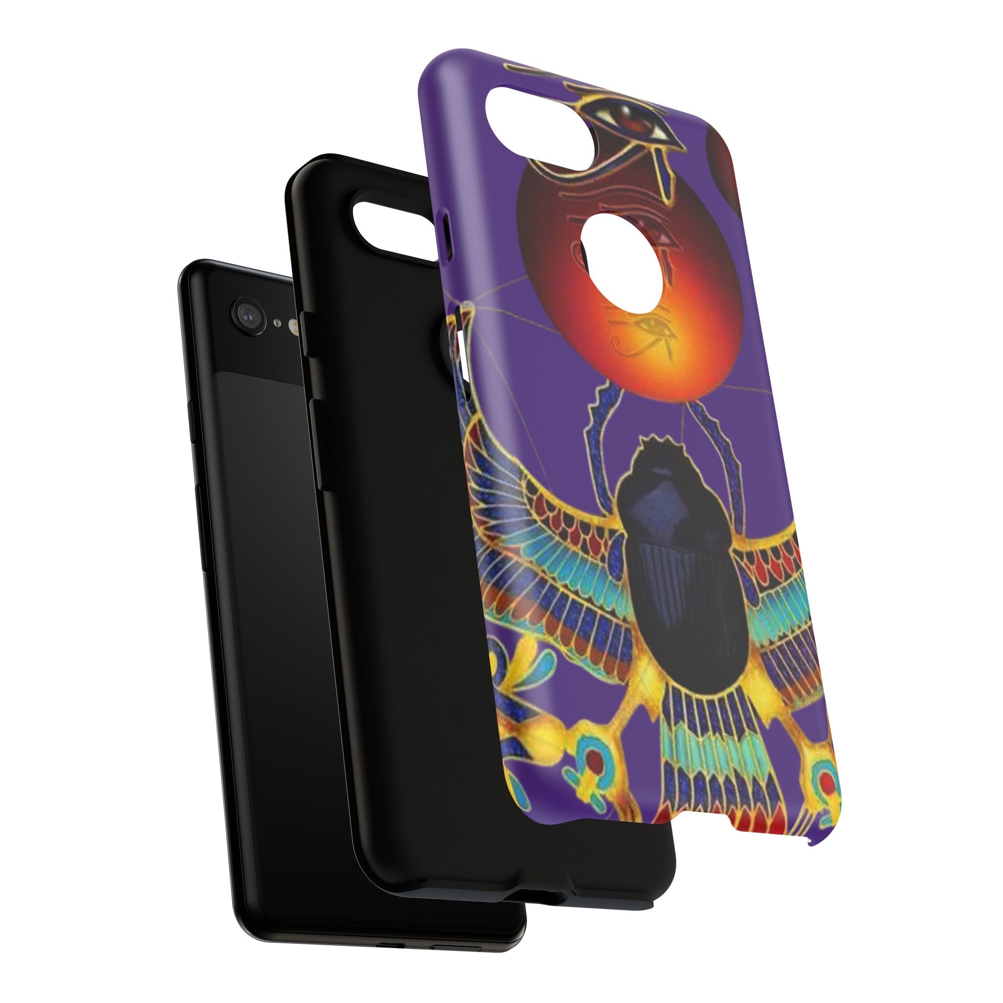 Colorful Phone Case with Egyptian-Inspired Design, Tough Cases for Gift, Phone Protection, Unique Accessories, Festival Style, Phone Cover