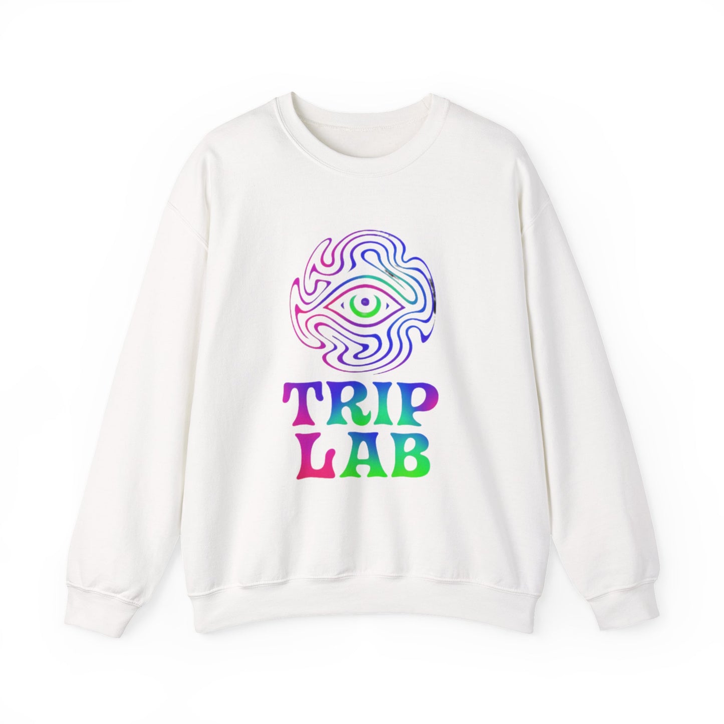 Psychedelic Trip Lab Sweatshirt, Unisex Crewneck, Cozy Gift for Festival Lovers, Casual Wear, Street Style