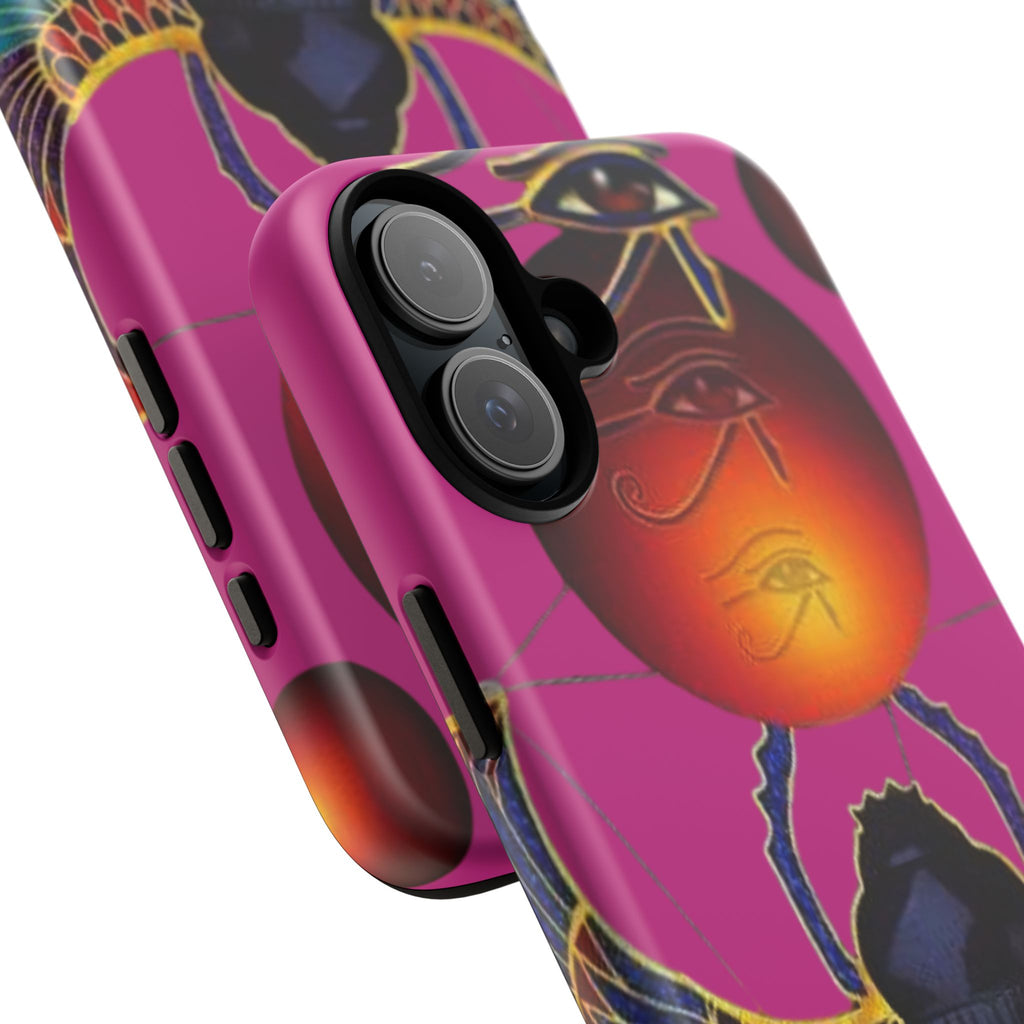 Vibrant Phone Case with Egyptian Inspired Design, Durable Phone Cover, Unique Gift for Her, Artful Accessory for Everyday Use
