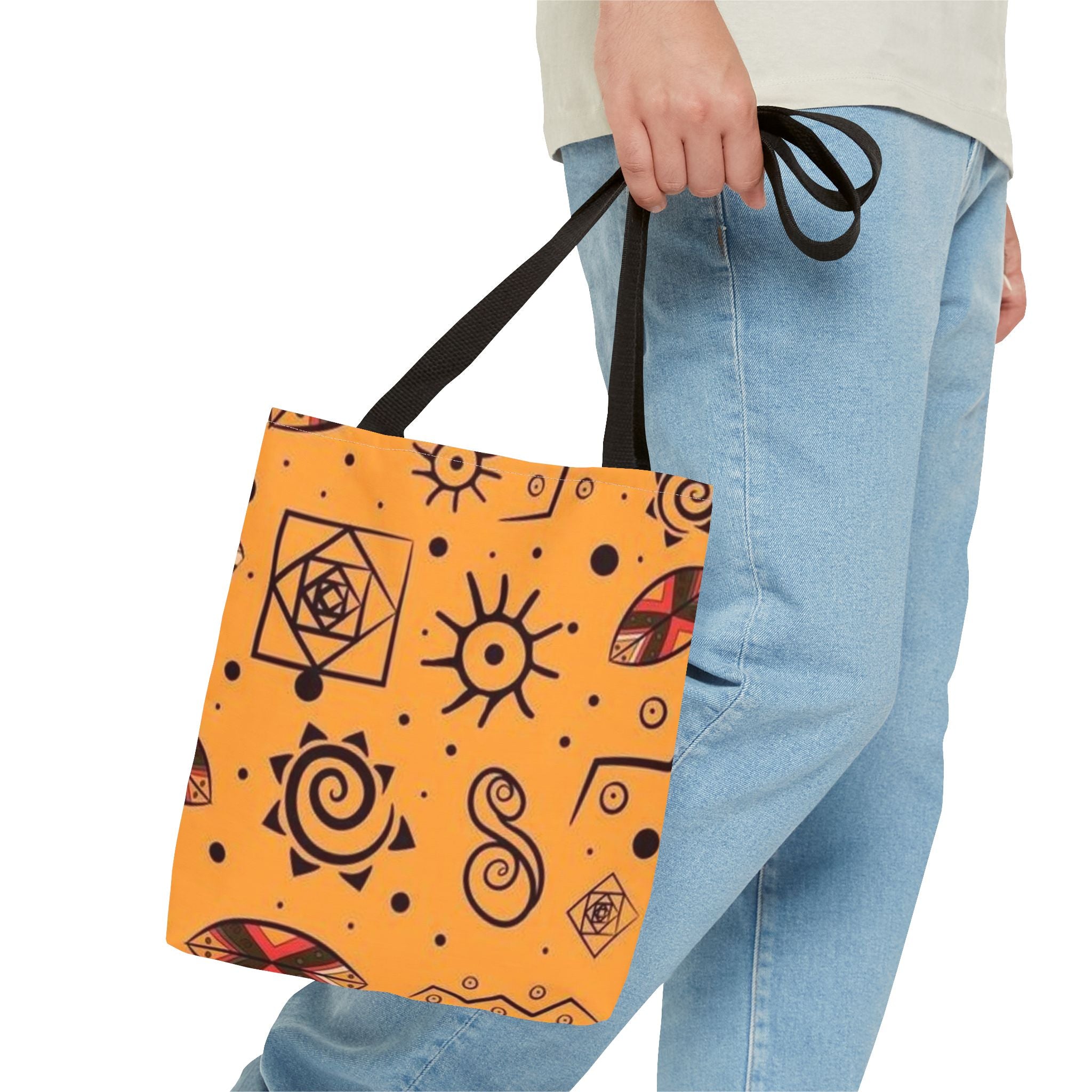 Bohemian Tote Bag, Colorful AOP Shopping Bag, Summer Beach Bag, Festival Accessory, Gift for Her