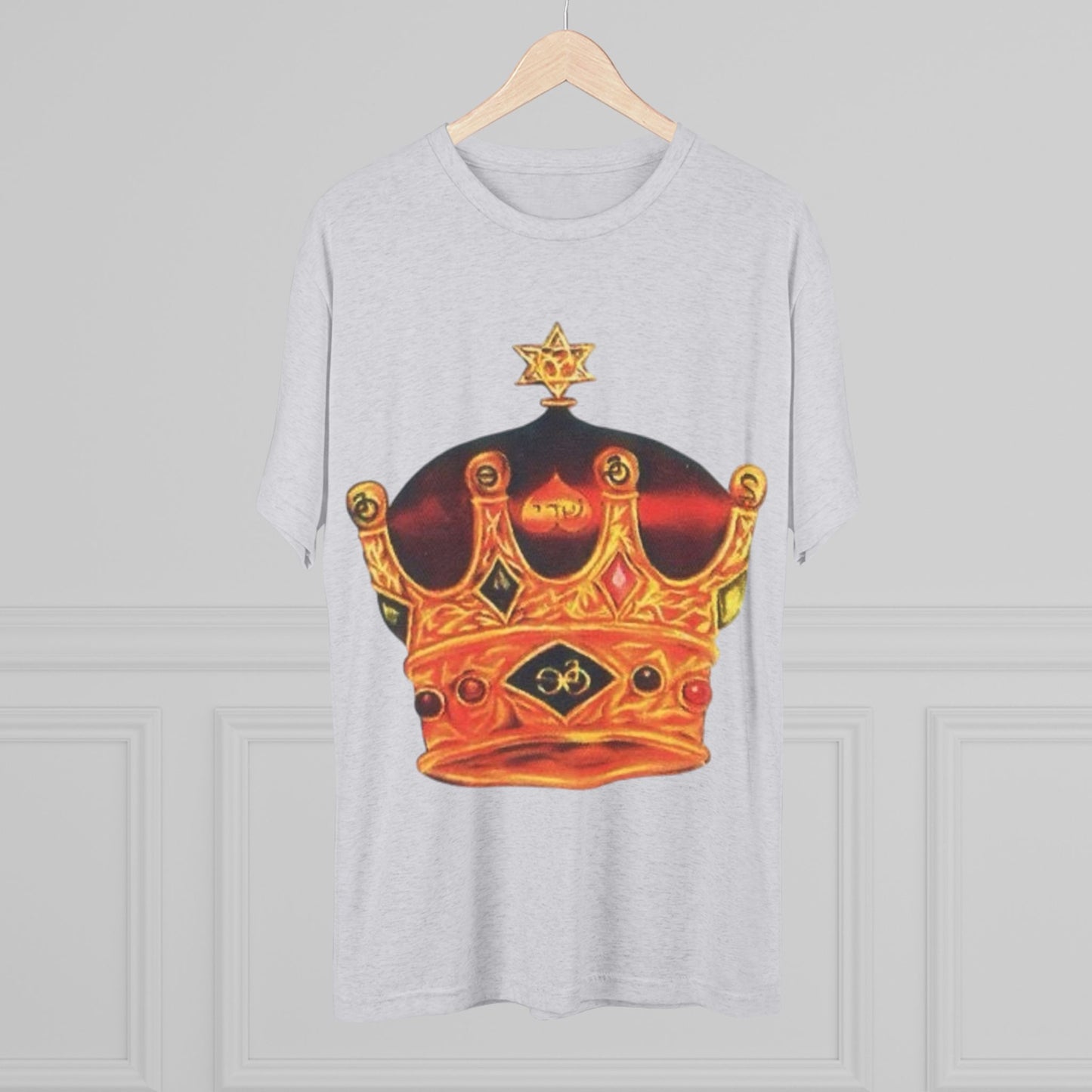 Crowned Glory Tee | Unisex Tri-Blend Crew Tee, King Shirt for Royalty, Everyday Casual Wear, Gift for Birthday, Unique Art Tee