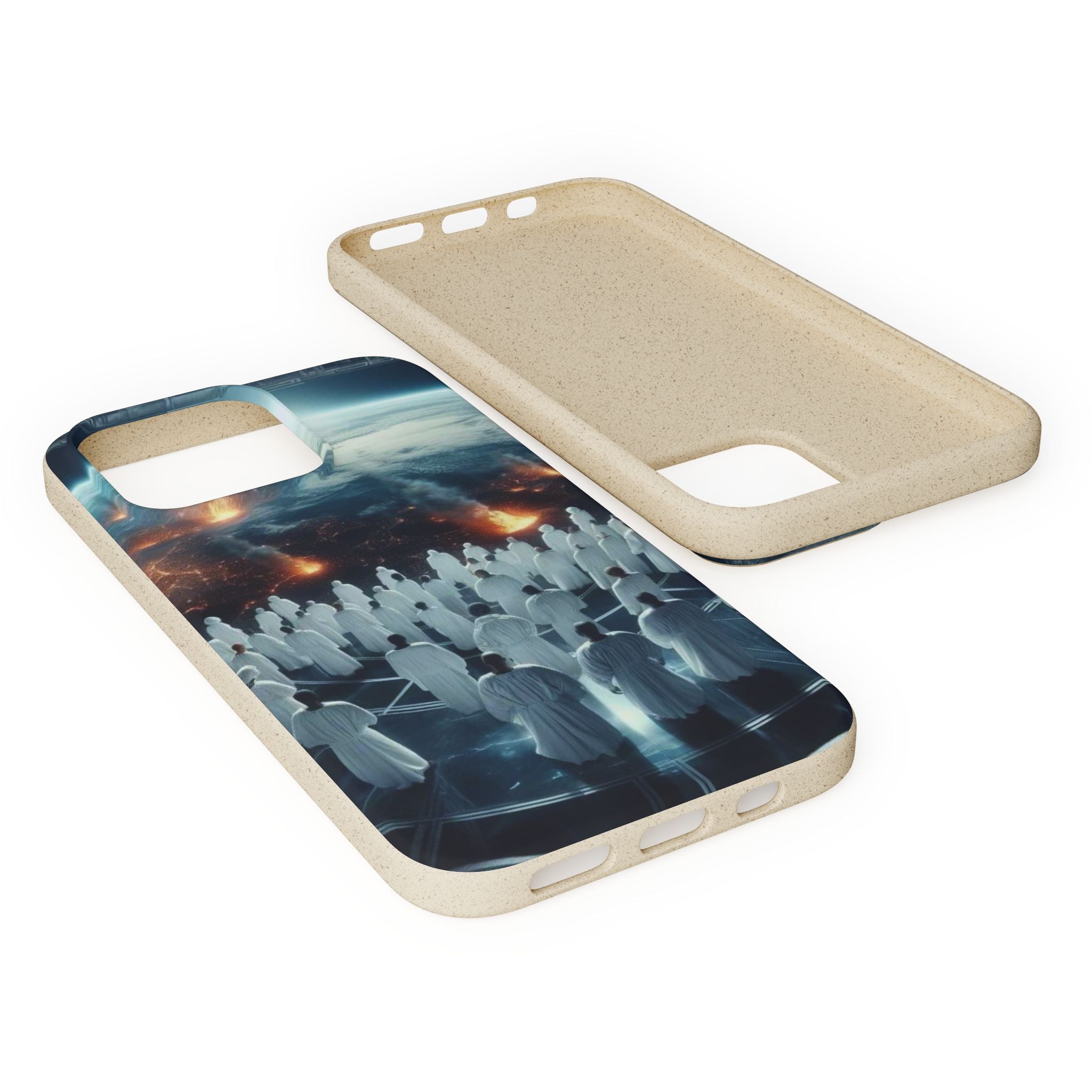 Galactic Gathering Biodegradable Phone Case - Eco-Friendly Cosmic Design