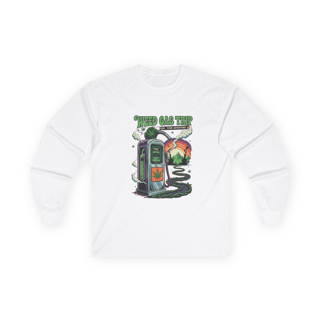 Long Sleeve Tee - Weed Gas Trip Design