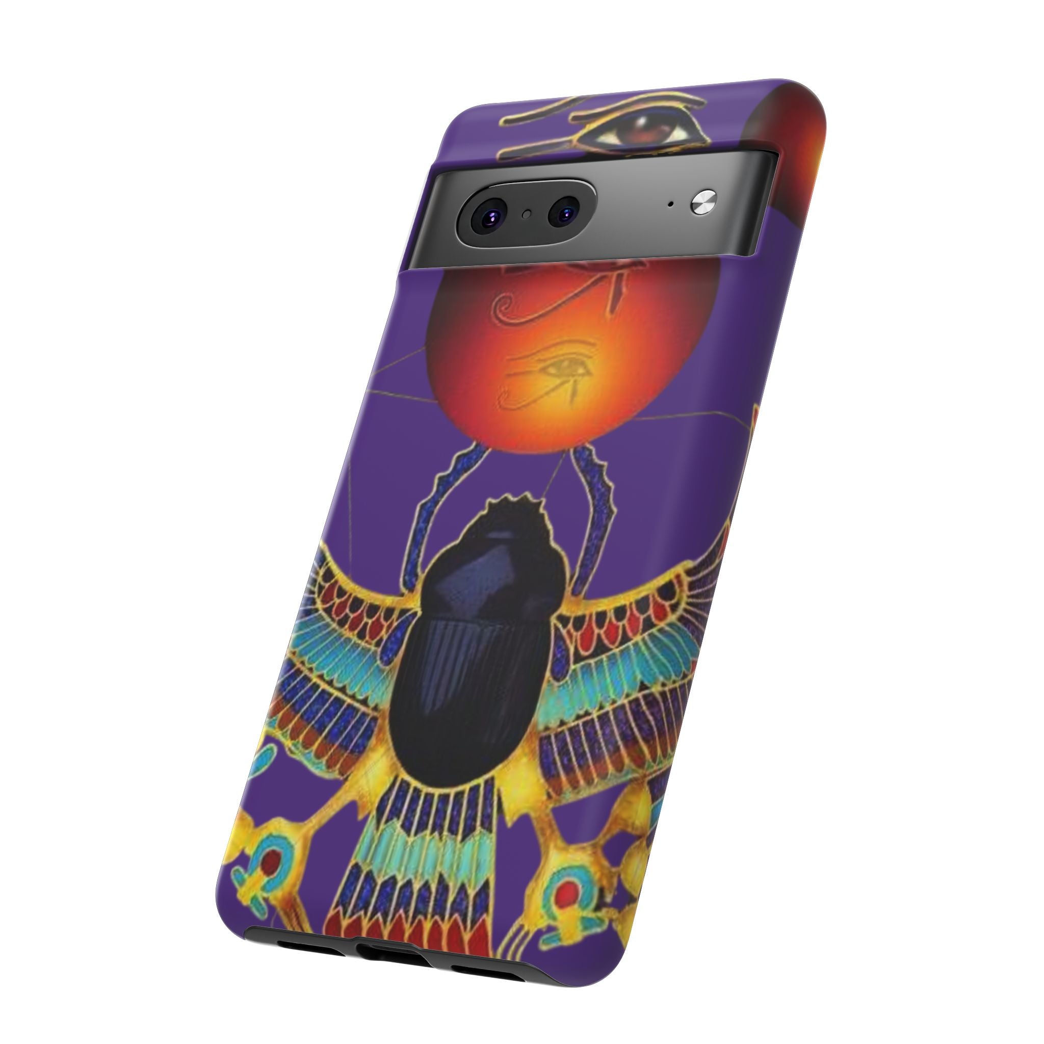 Colorful Phone Case with Egyptian-Inspired Design, Tough Cases for Gift, Phone Protection, Unique Accessories, Festival Style, Phone Cover
