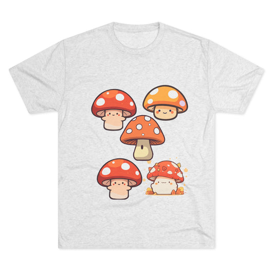 Cute Mushroom Graphic Tee for Nature Lovers, Casual Wear, Perfect for Gifts, Eco-Friendly Shirts,  Summer Vibes, Plant Lovers