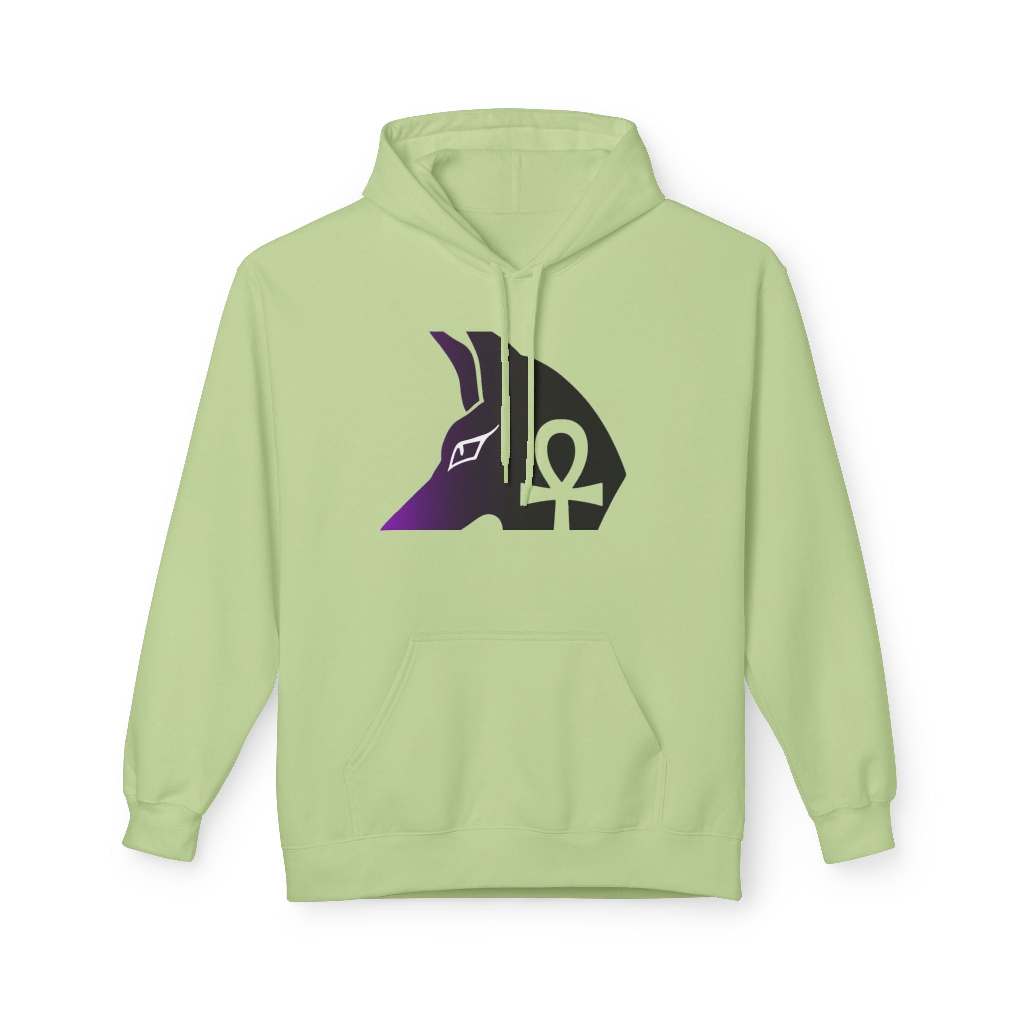 Ankh Symbol Fleece Hoodie | Unisex Cozy Wear for Spiritual Souls, Perfect Gift for Festivals, Meditation, and Everyday Comfort