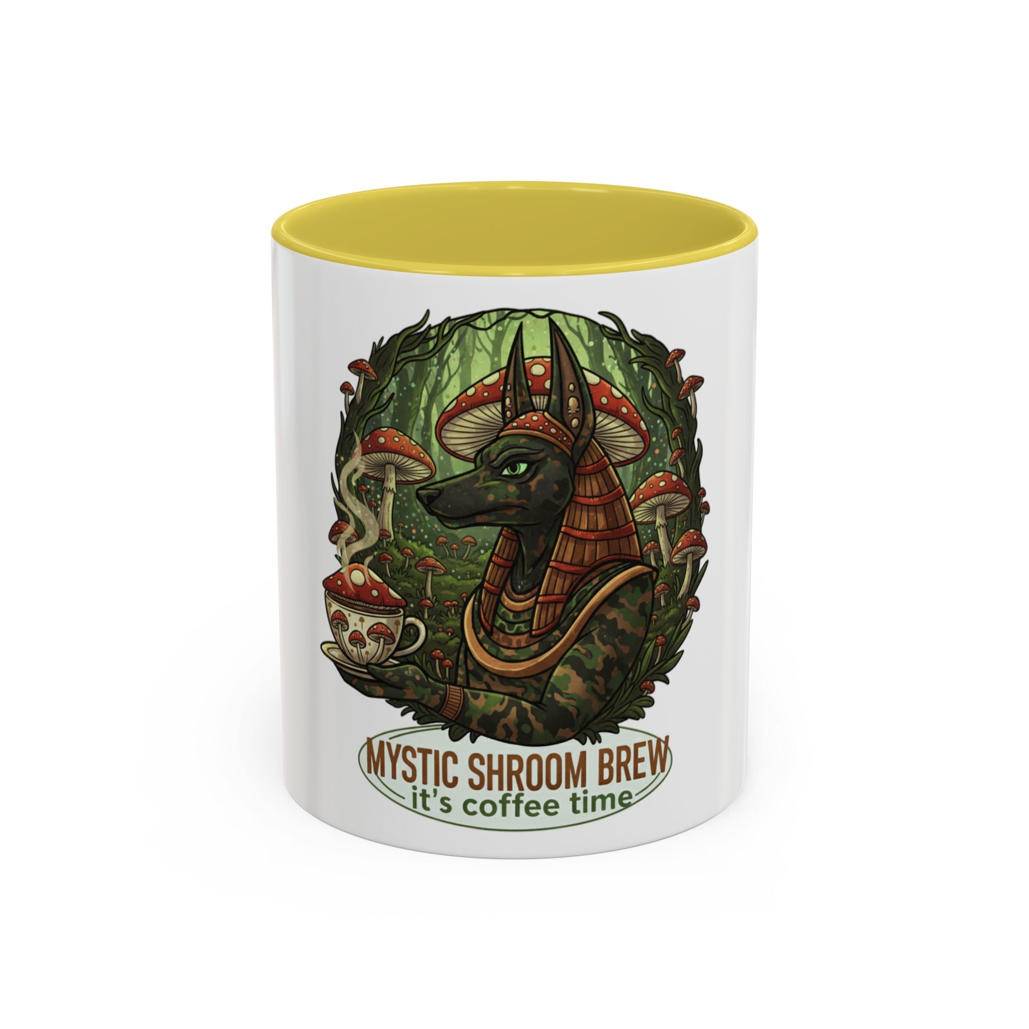 Mystic Shroom Brew Coffee Mug, Colorful Ceramic Cup for Coffee Lovers, Unique Gift for Birthdays, Housewarming, and Nature Enthusiasts