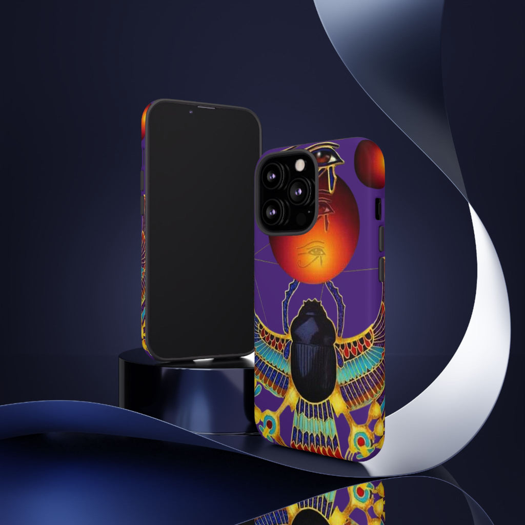Colorful Phone Case with Egyptian-Inspired Design, Tough Cases for Gift, Phone Protection, Unique Accessories, Festival Style, Phone Cover