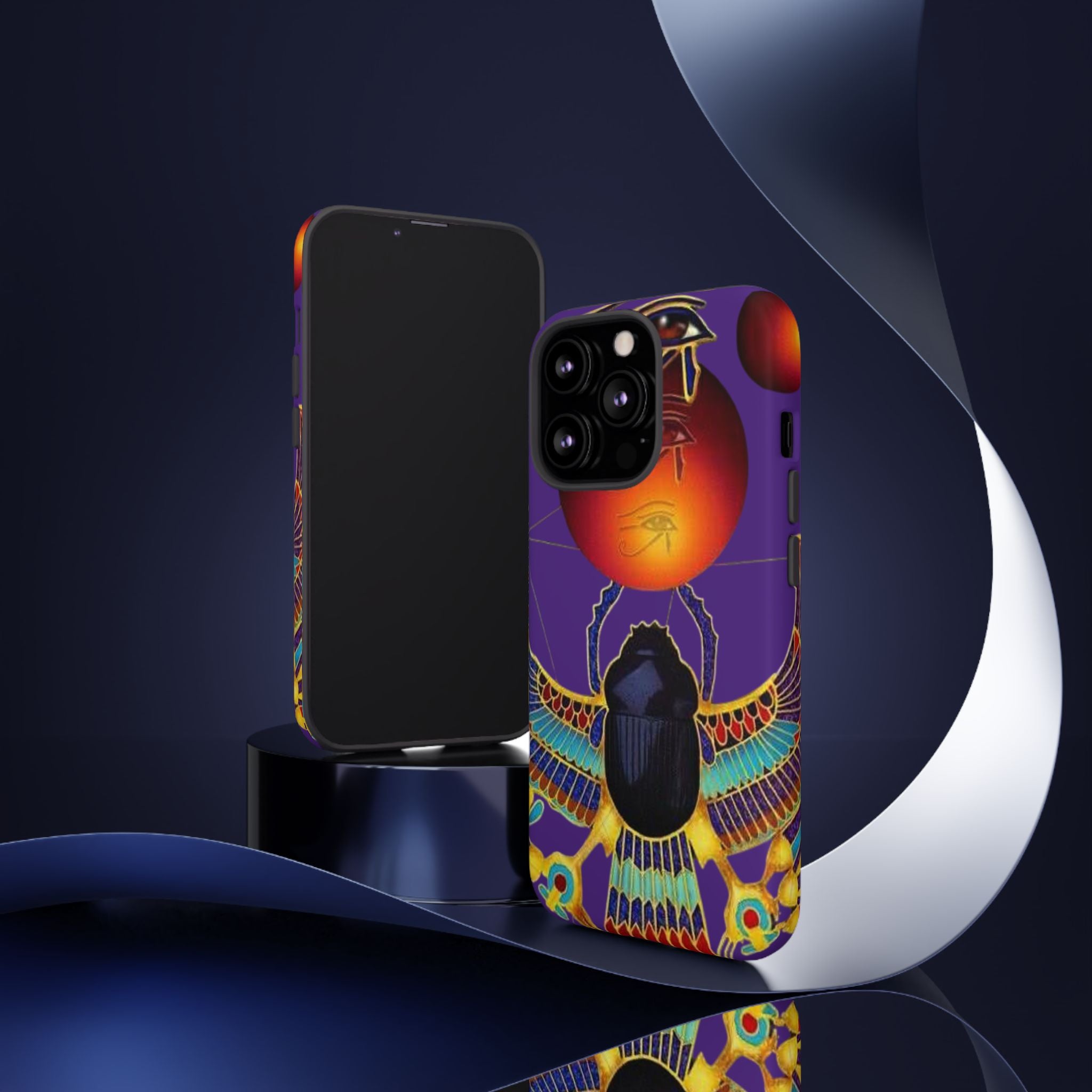 Colorful Phone Case with Egyptian-Inspired Design, Tough Cases for Gift, Phone Protection, Unique Accessories, Festival Style, Phone Cover