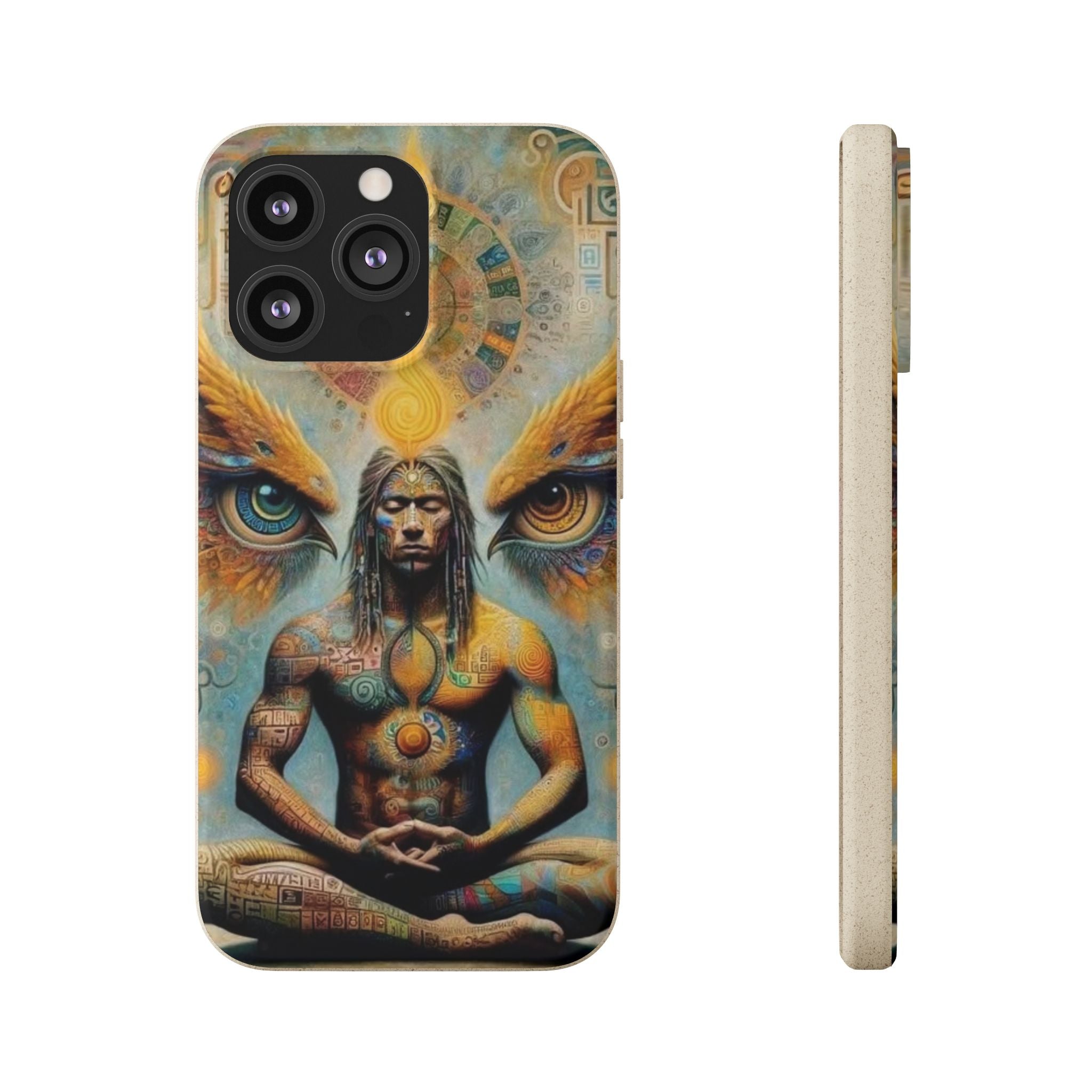 Eco-Friendly Biodegradable Phone Case with Spiritual Design
