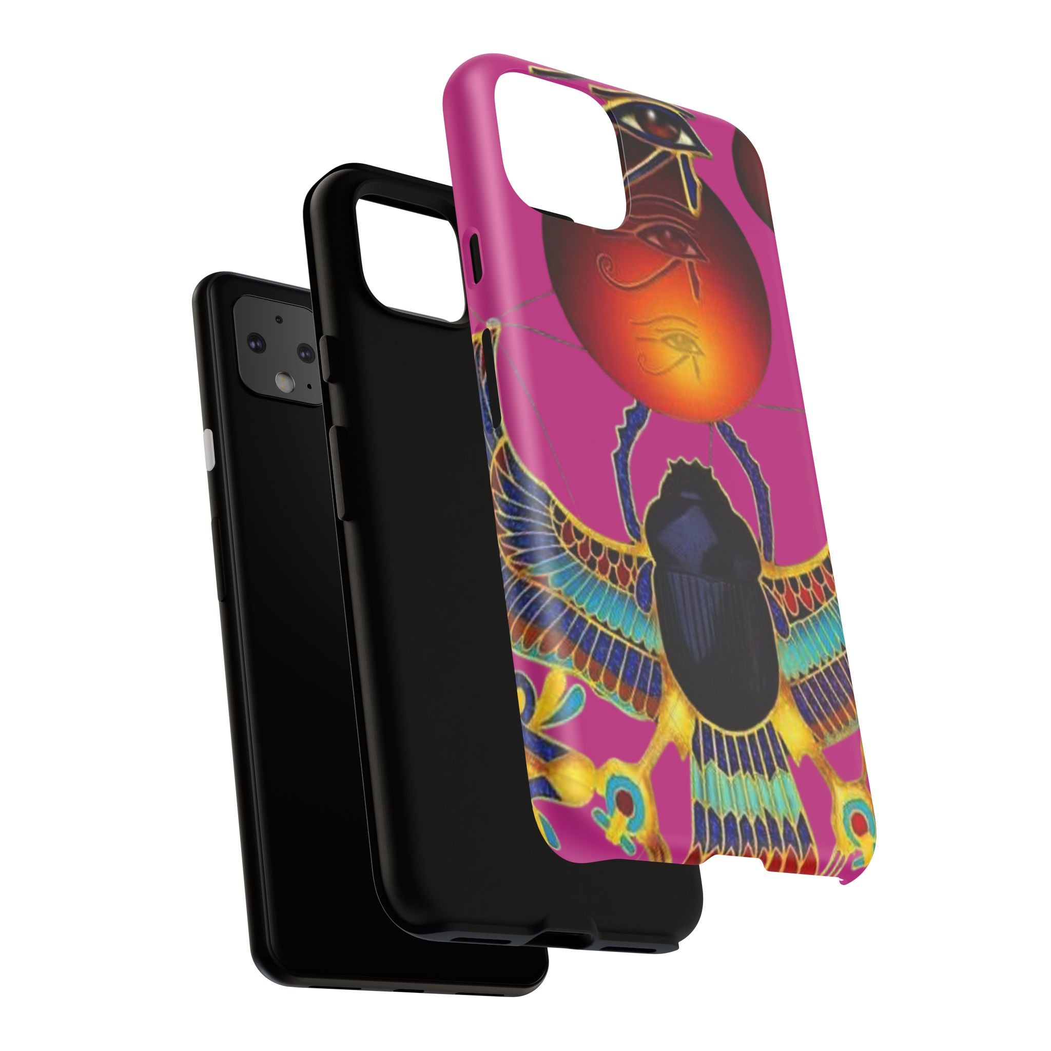 Vibrant Phone Case with Egyptian Inspired Design, Durable Phone Cover, Unique Gift for Her, Artful Accessory for Everyday Use
