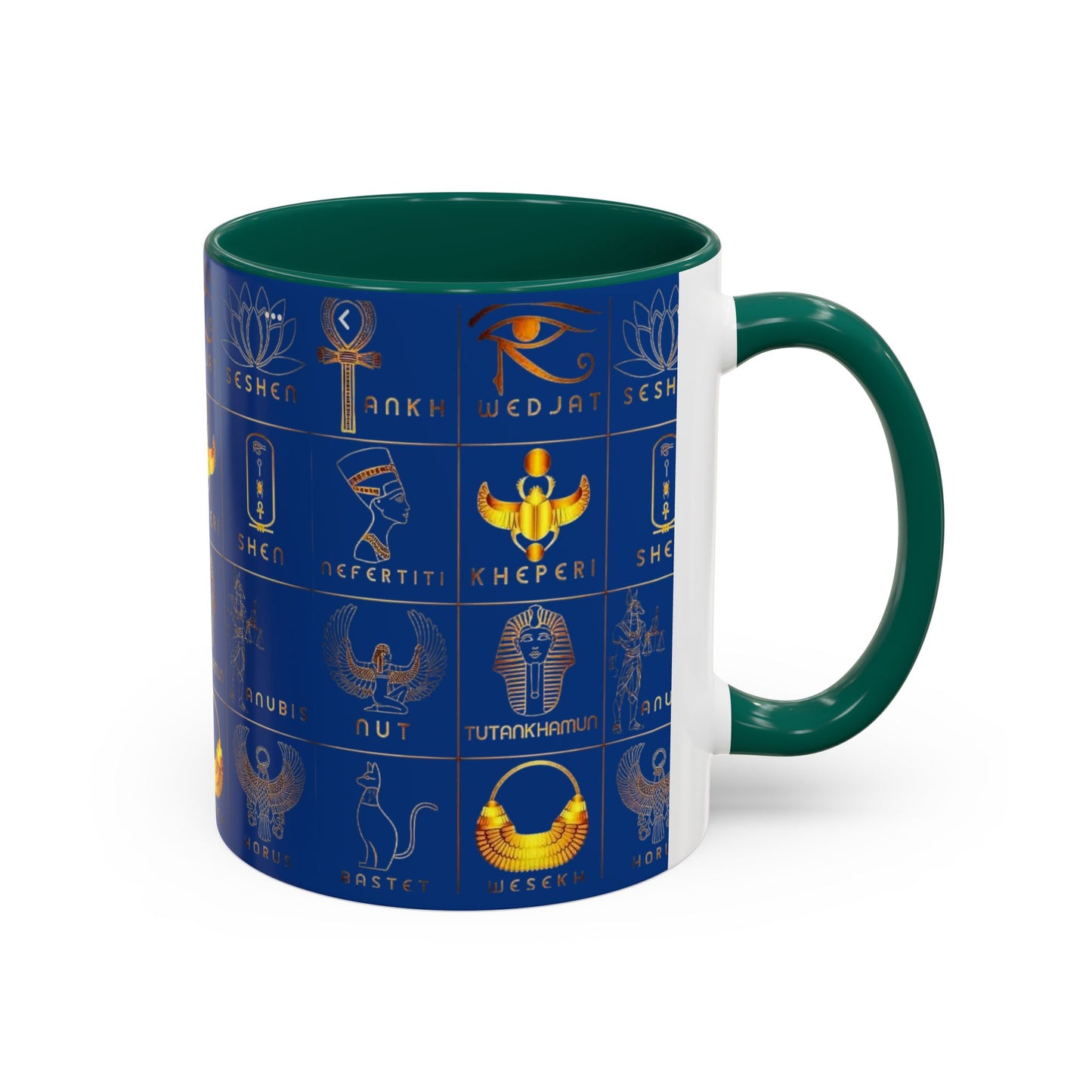 Egyptian Themed Mug, Colorful Coffee Cup, Unique Gift for Her, Art Print Mug, Home Decor, Office Tumbler, Coffee Lover Gift