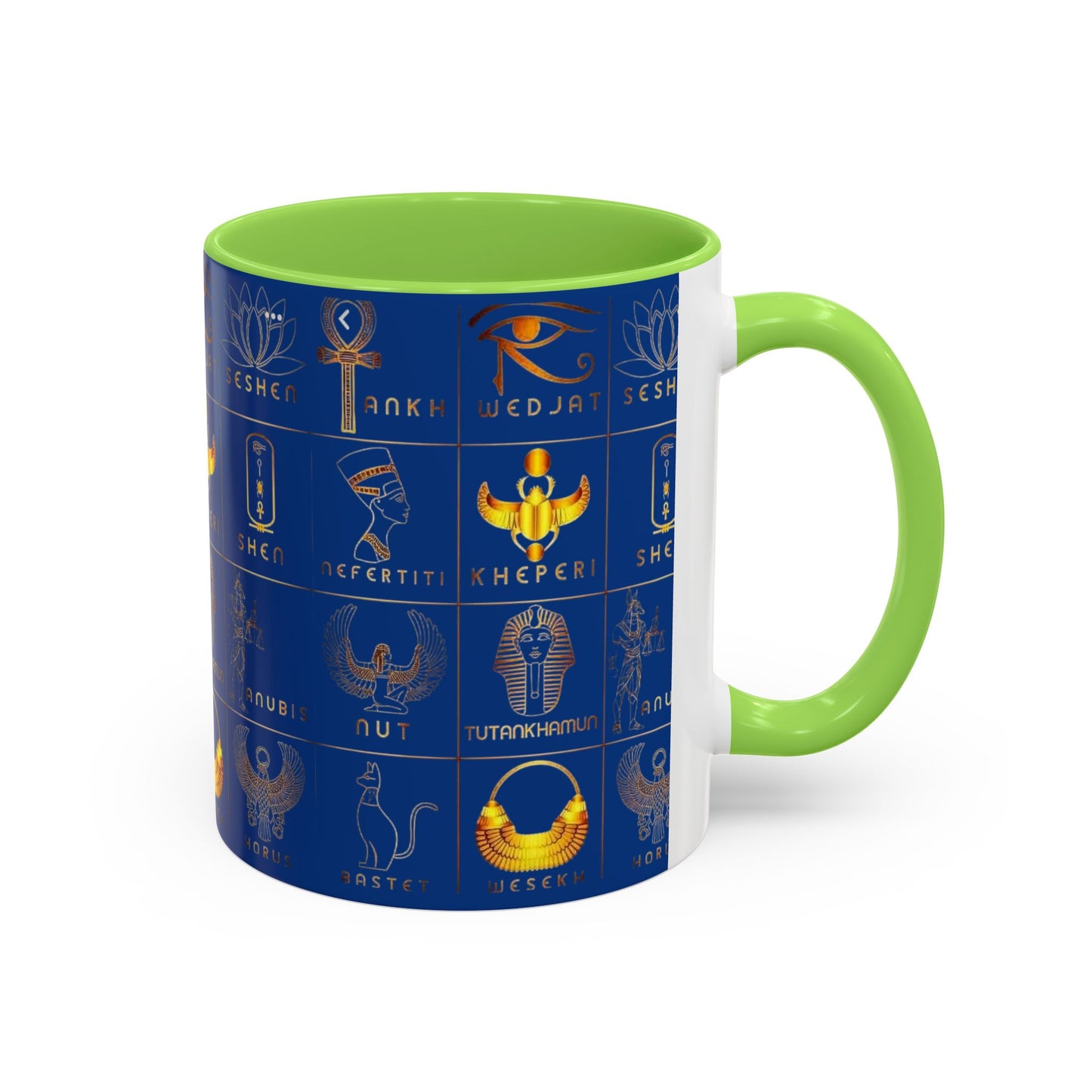 Egyptian Themed Mug, Colorful Coffee Cup, Unique Gift for Her, Art Print Mug, Home Decor, Office Tumbler, Coffee Lover Gift