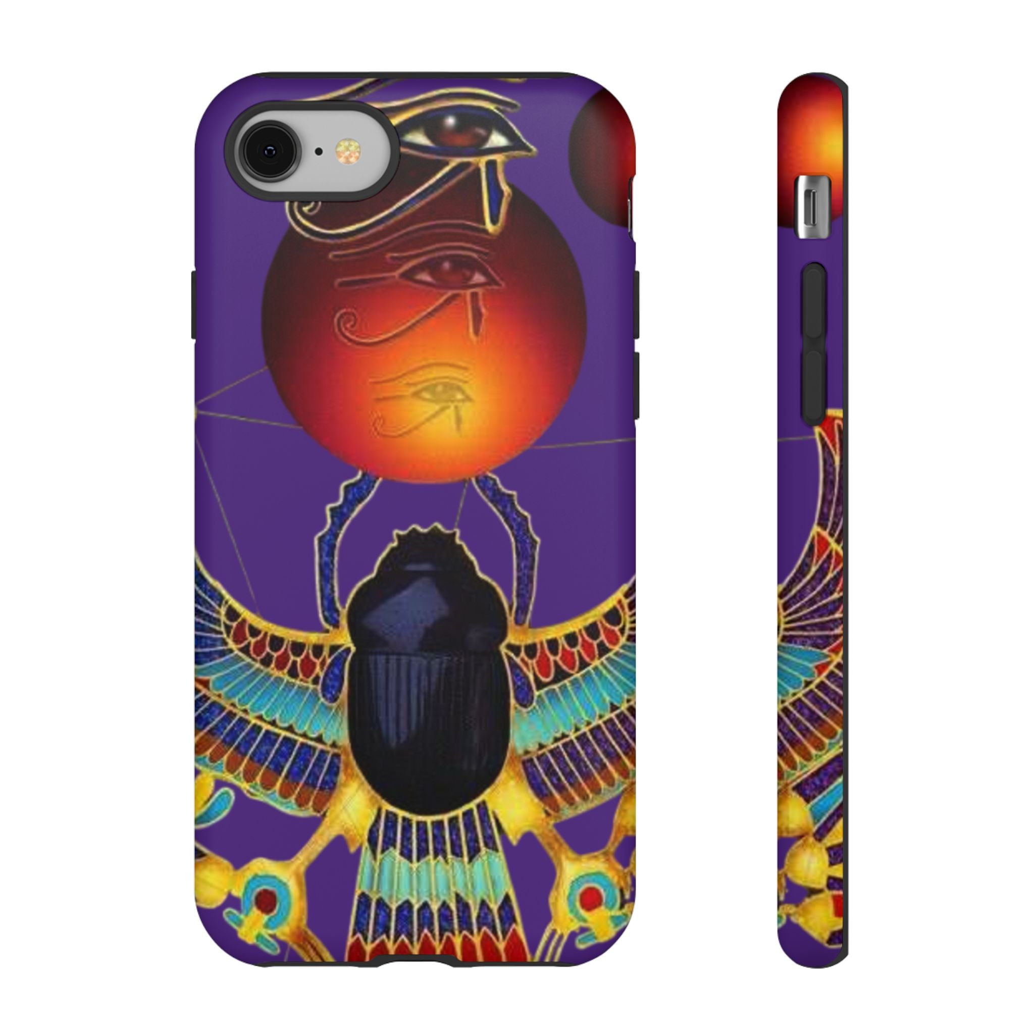 Colorful Phone Case with Egyptian-Inspired Design, Tough Cases for Gift, Phone Protection, Unique Accessories, Festival Style, Phone Cover