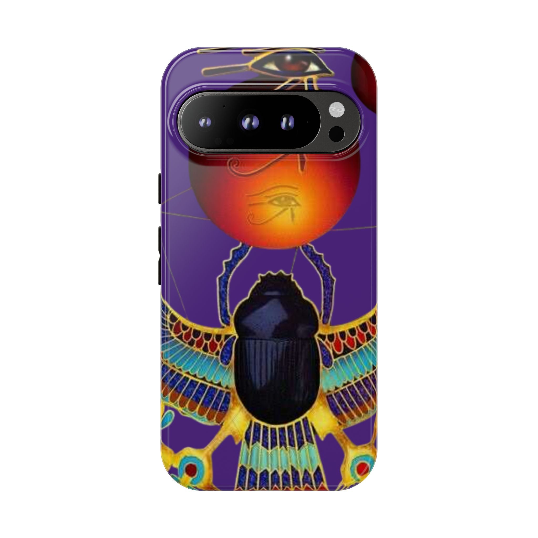 Colorful Phone Case with Egyptian-Inspired Design, Tough Cases for Gift, Phone Protection, Unique Accessories, Festival Style, Phone Cover
