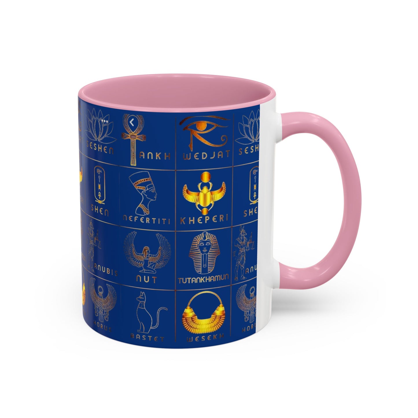 Egyptian Themed Mug, Colorful Coffee Cup, Unique Gift for Her, Art Print Mug, Home Decor, Office Tumbler, Coffee Lover Gift