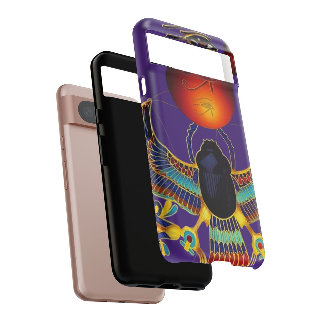 Colorful Phone Case with Egyptian-Inspired Design, Tough Cases for Gift, Phone Protection, Unique Accessories, Festival Style, Phone Cover