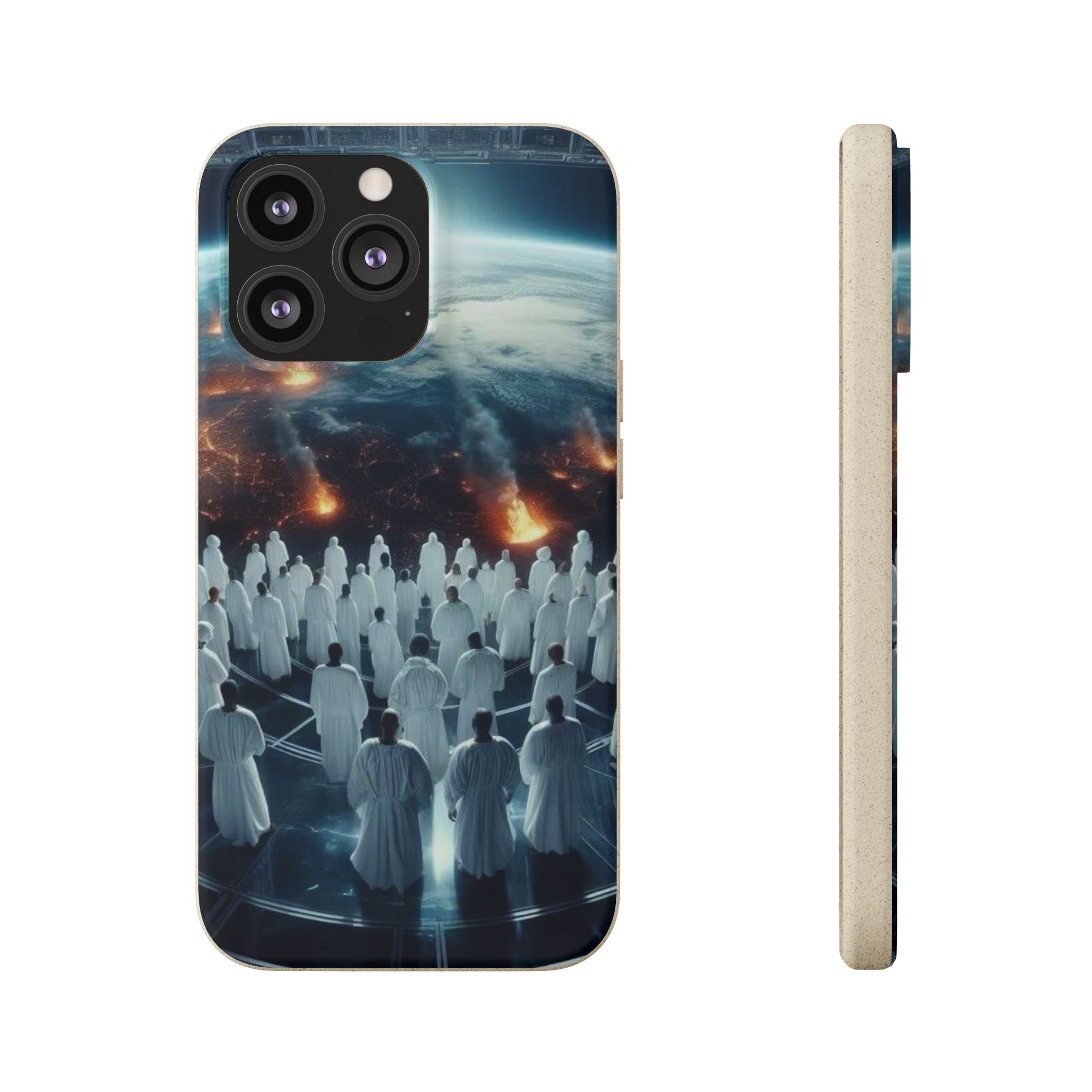 Galactic Gathering Biodegradable Phone Case - Eco-Friendly Cosmic Design