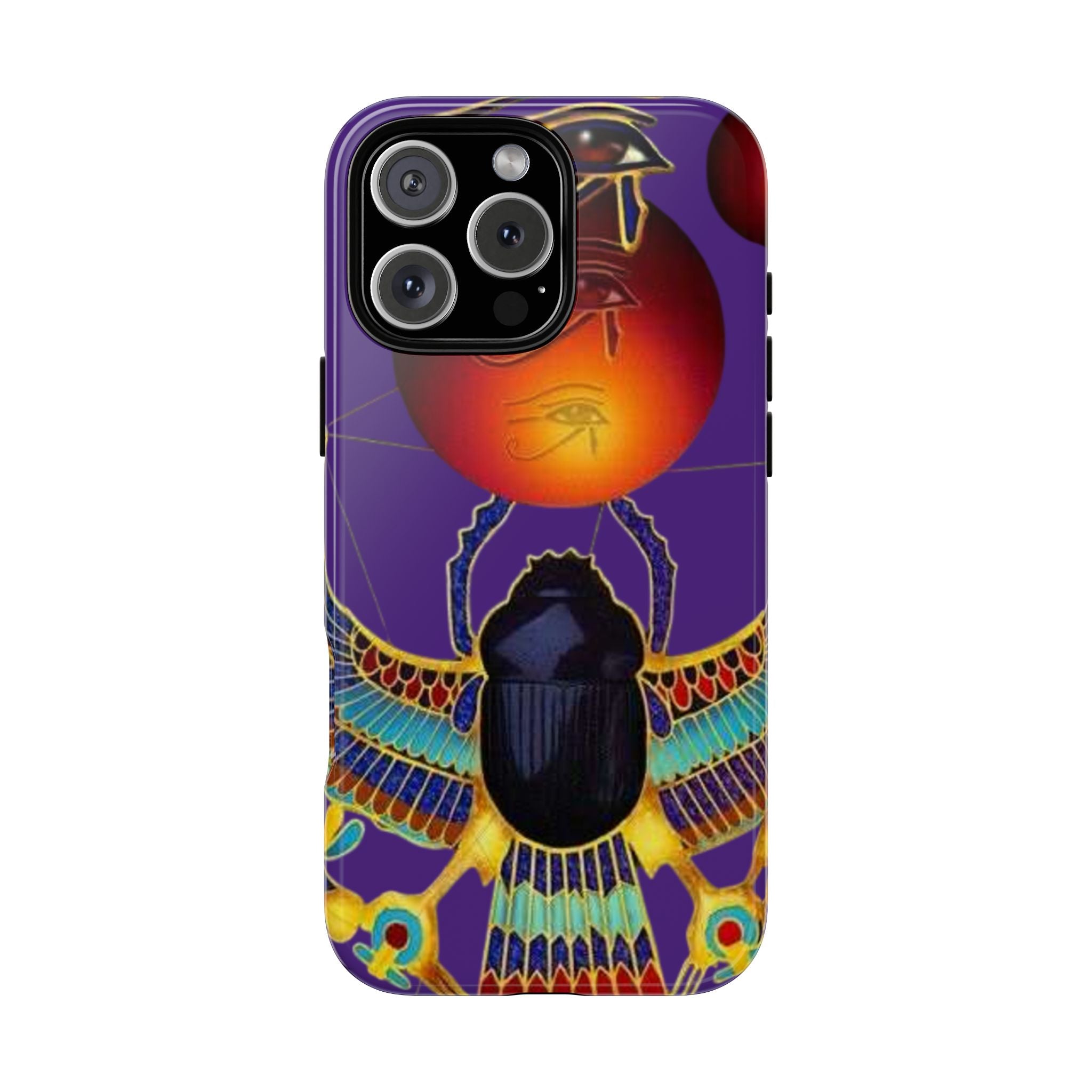 Colorful Phone Case with Egyptian-Inspired Design, Tough Cases for Gift, Phone Protection, Unique Accessories, Festival Style, Phone Cover