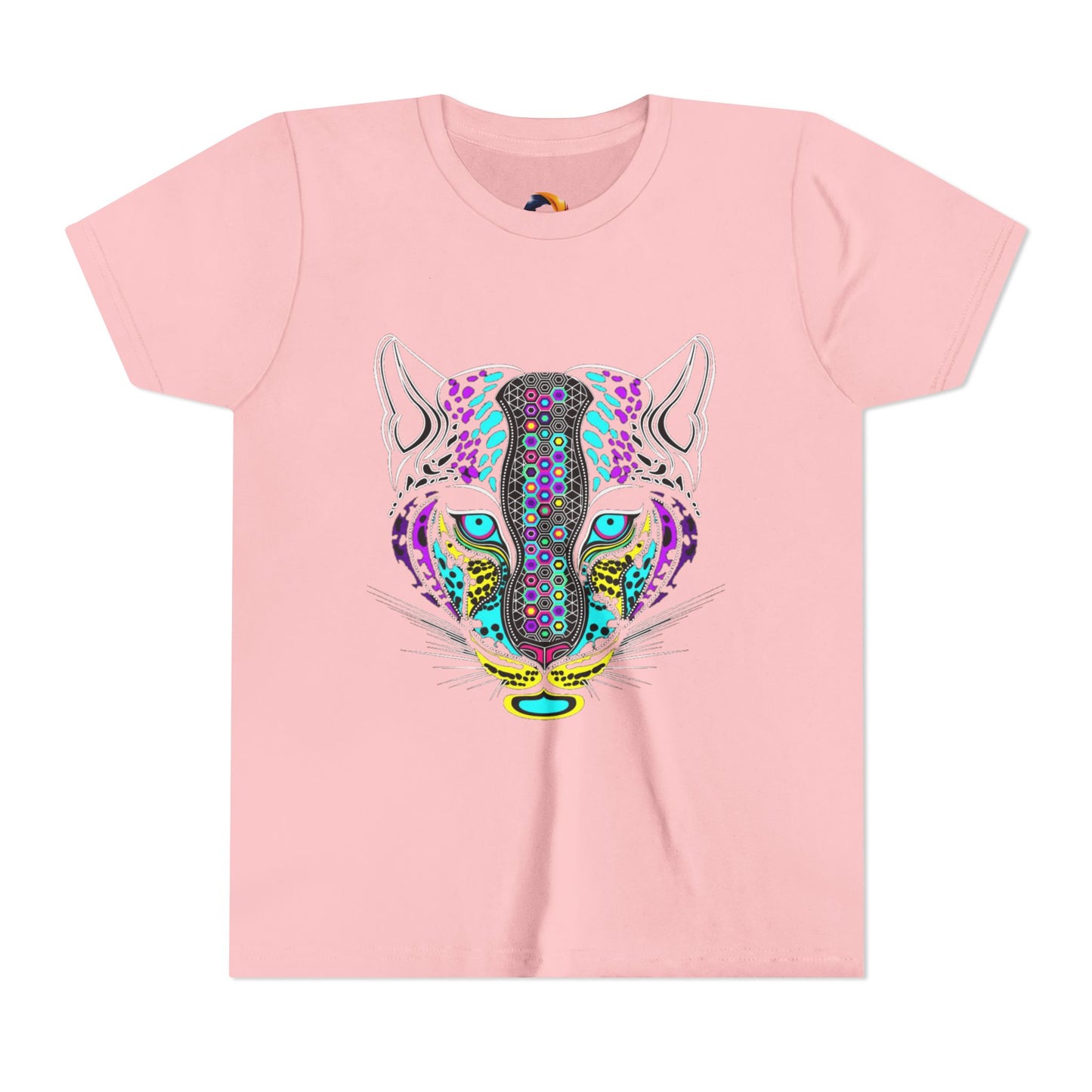 Colorful Tiger Youth Tee, Trendy Kids Shirt, Animal Lover Gift, Fun Birthday Apparel, Unique Graphic Tee