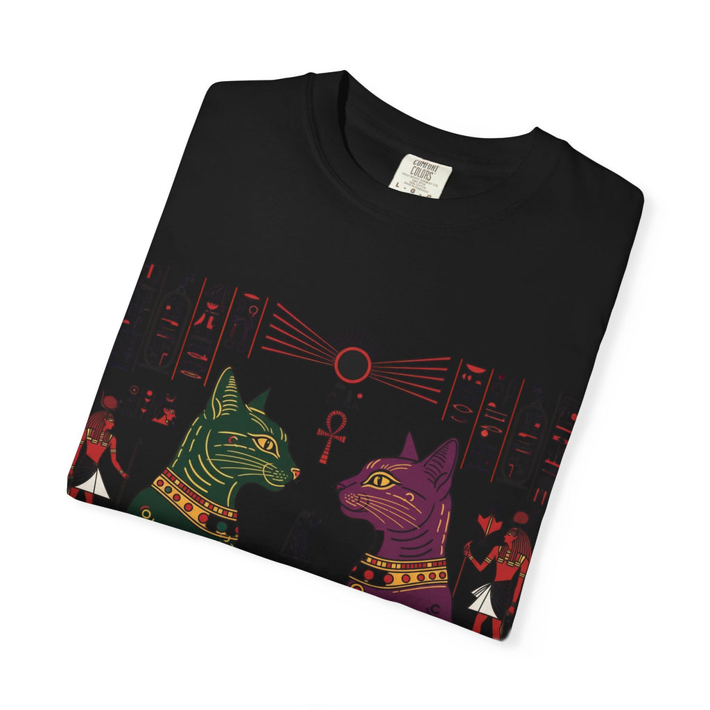 Egyptian Cat Graphic Tee, Vintage Style Shirt, Unisex T-shirt, Cat Lover Gift, Unique Retro Apparel