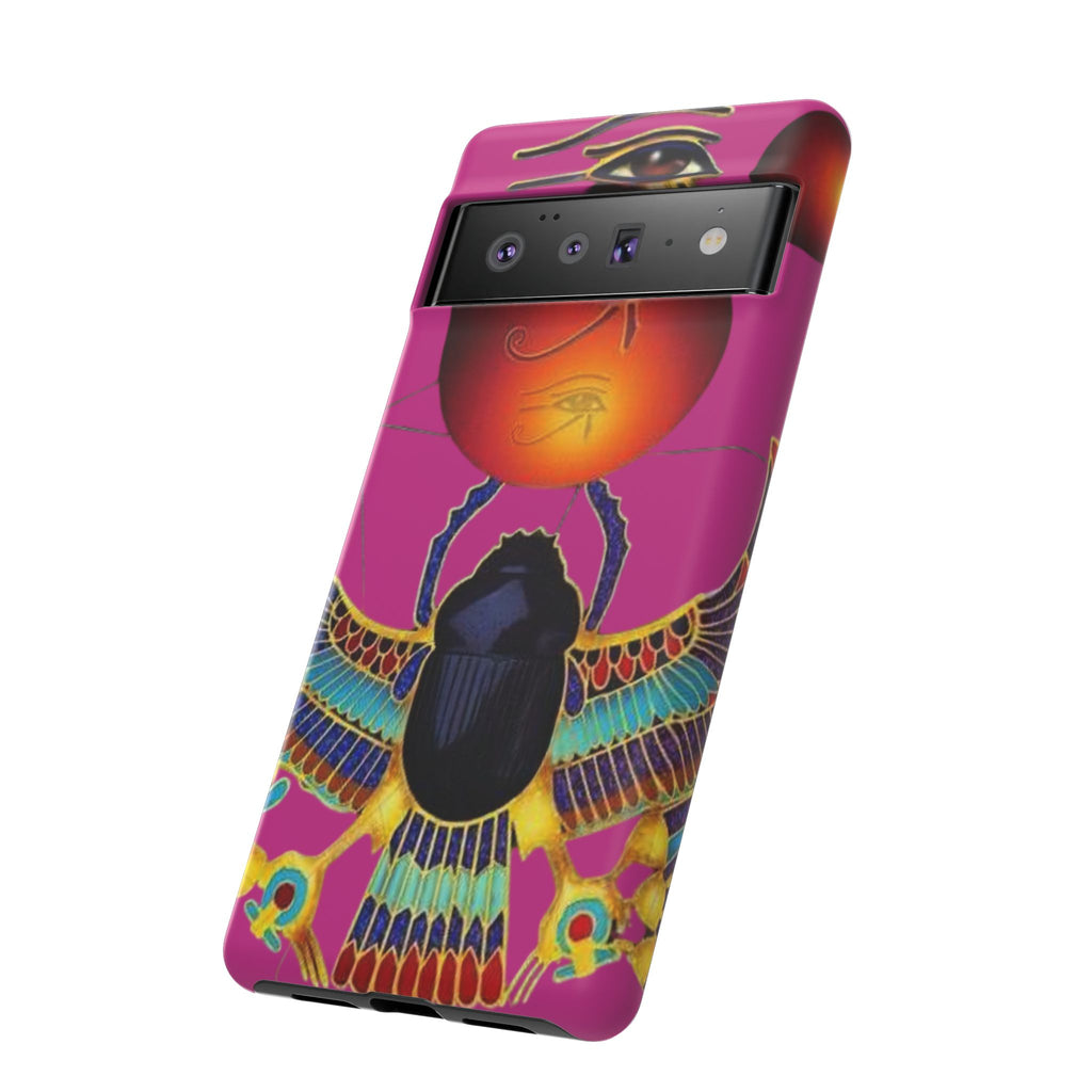 Vibrant Phone Case with Egyptian Inspired Design, Durable Phone Cover, Unique Gift for Her, Artful Accessory for Everyday Use
