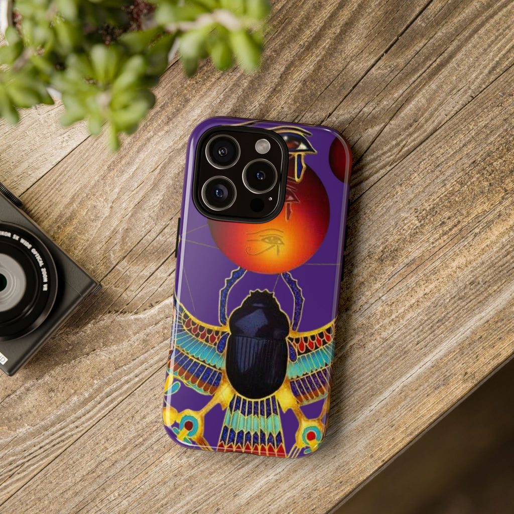 Colorful Phone Case with Egyptian-Inspired Design, Tough Cases for Gift, Phone Protection, Unique Accessories, Festival Style, Phone Cover