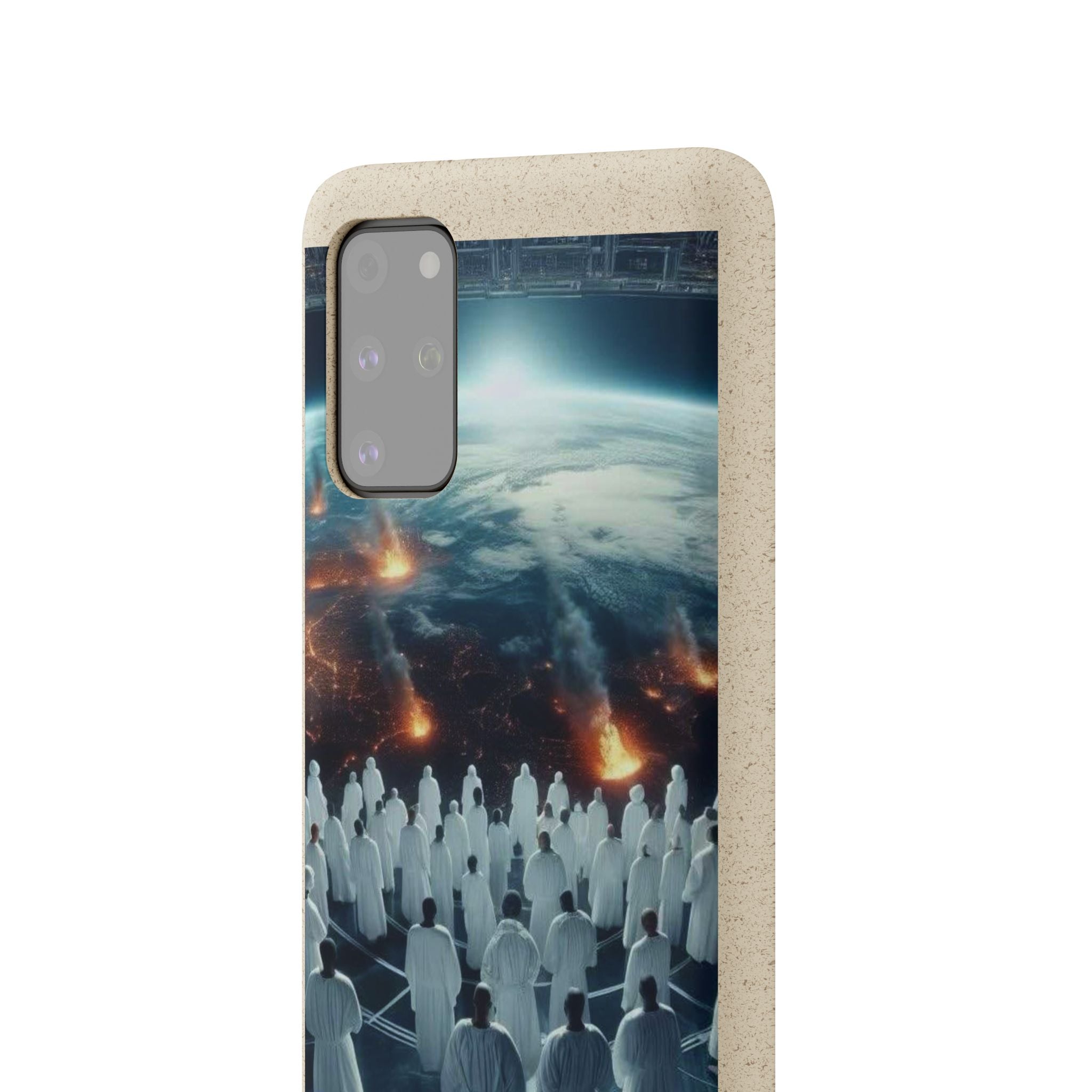 Galactic Gathering Biodegradable Phone Case - Eco-Friendly Cosmic Design