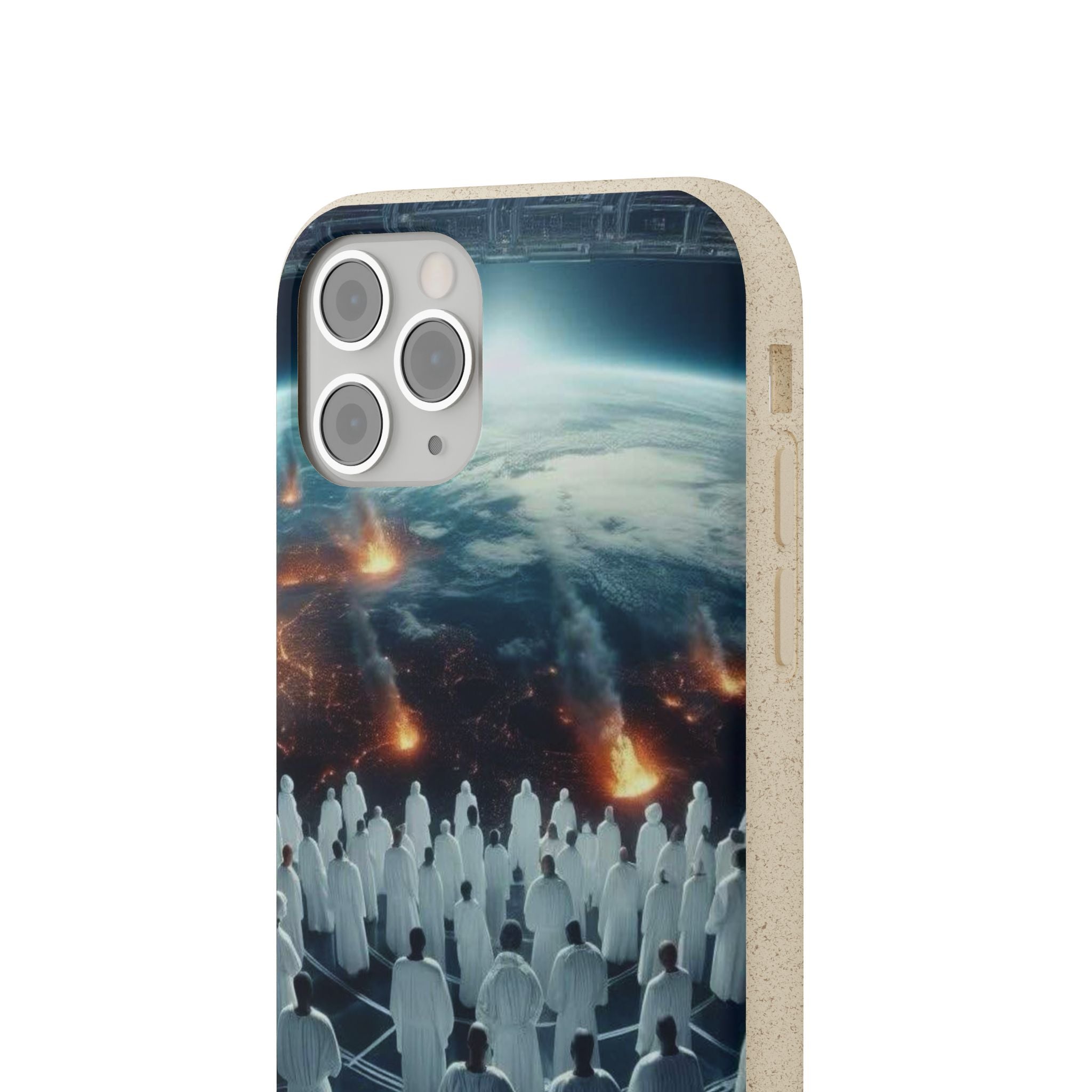 Galactic Gathering Biodegradable Phone Case - Eco-Friendly Cosmic Design