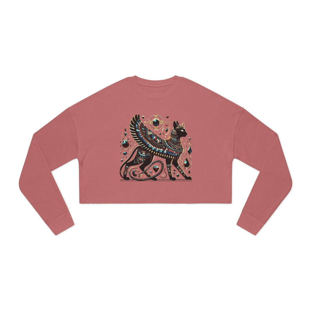 Chic Cat-Themed Women's Cropped Sweatshirt - Perfect for Everyday Wear, Cozy Casual Style, Gift for Cat Lovers, Trendy Fall Fashion, [...]