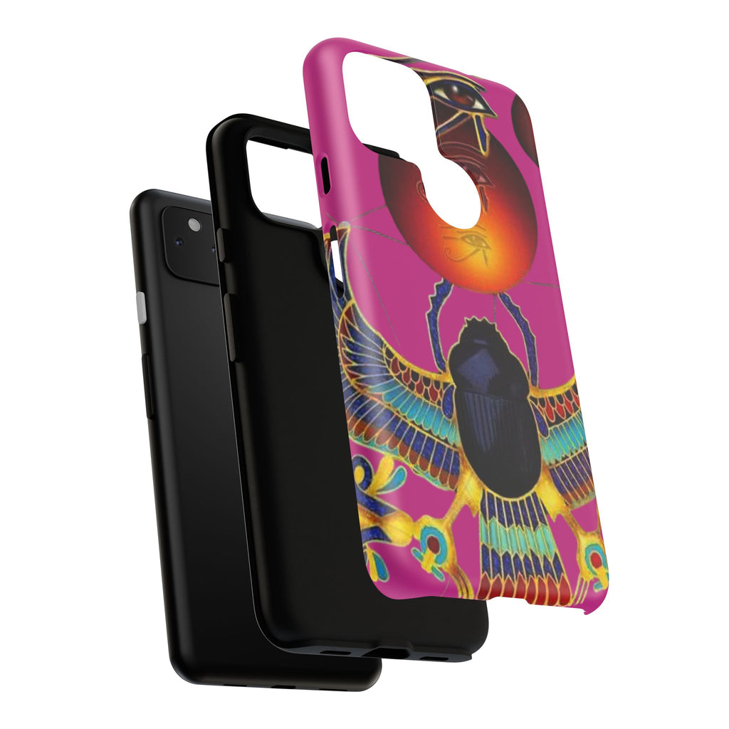 Vibrant Phone Case with Egyptian Inspired Design, Durable Phone Cover, Unique Gift for Her, Artful Accessory for Everyday Use