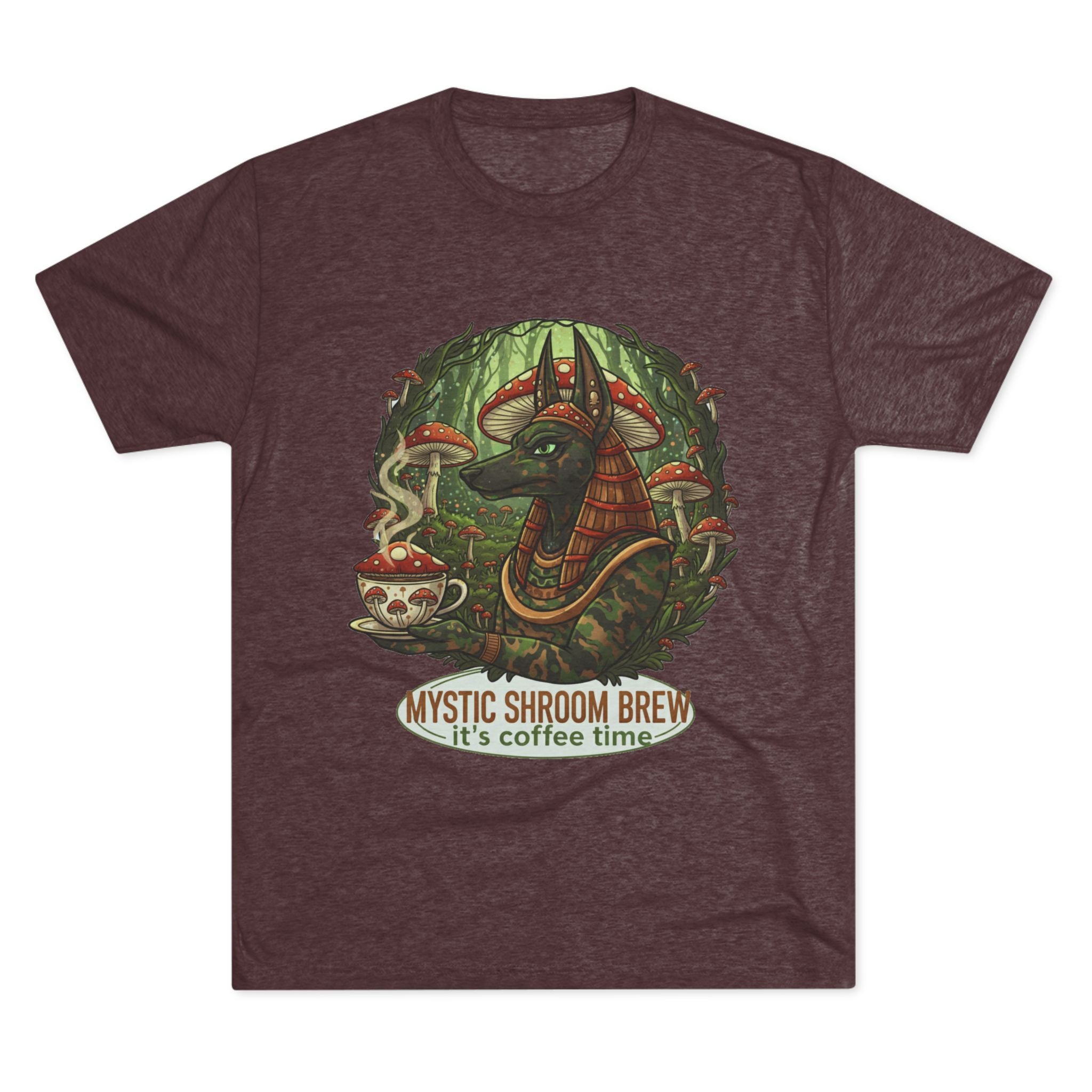 Mystic Shroom Brew Tee, Coffee Lover Shirt, Unisex Graphic Tee, Casual Wear, Nature Inspired Apparel, Unique Gift for Him or Her