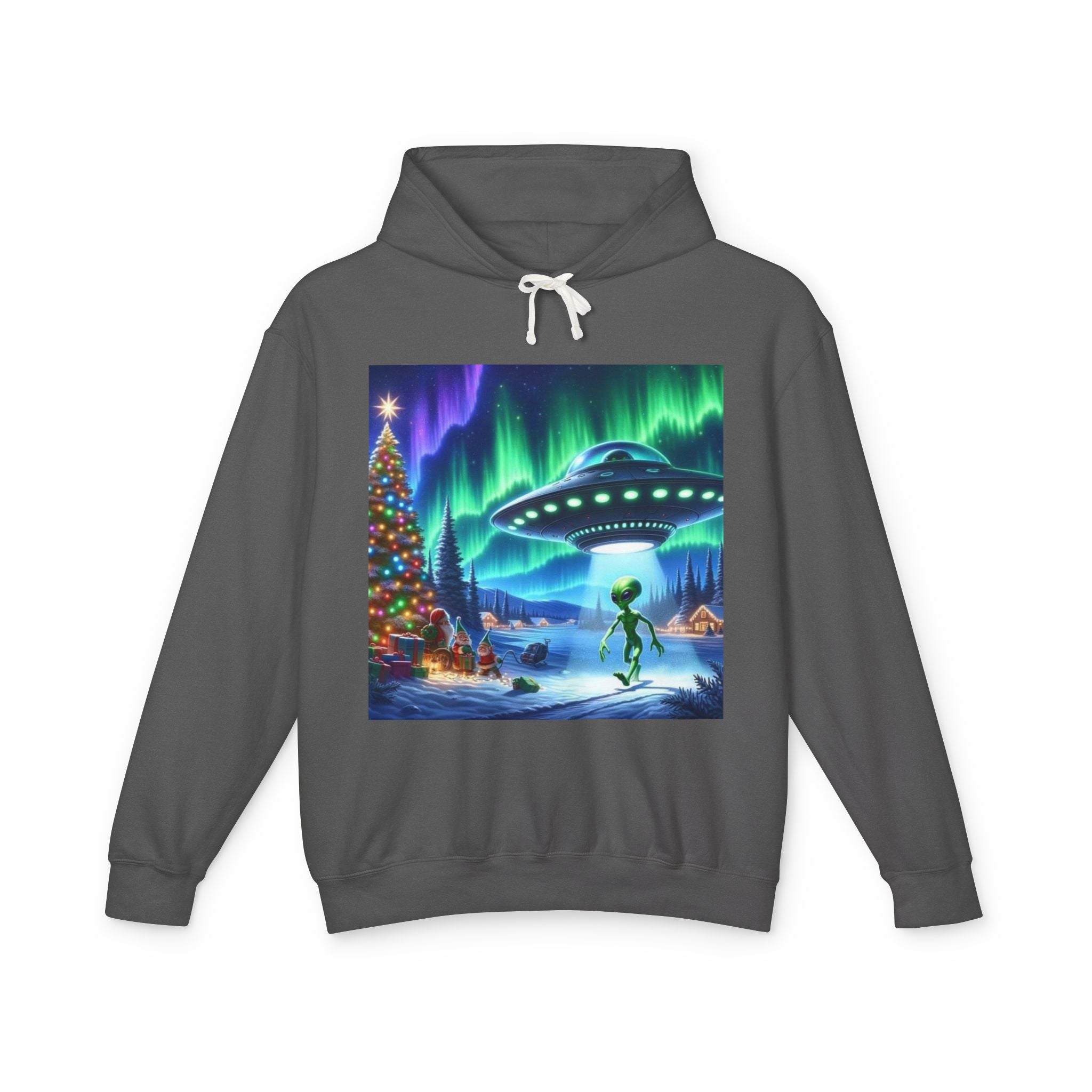 Alien Christmas Lightweight Hoodie