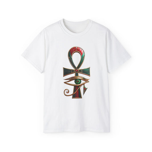 Vintage Egyptian Symbol Tee, Casual Unisex Shirt, Gifts for Historians, Unique Statement Tee, Festival Wear