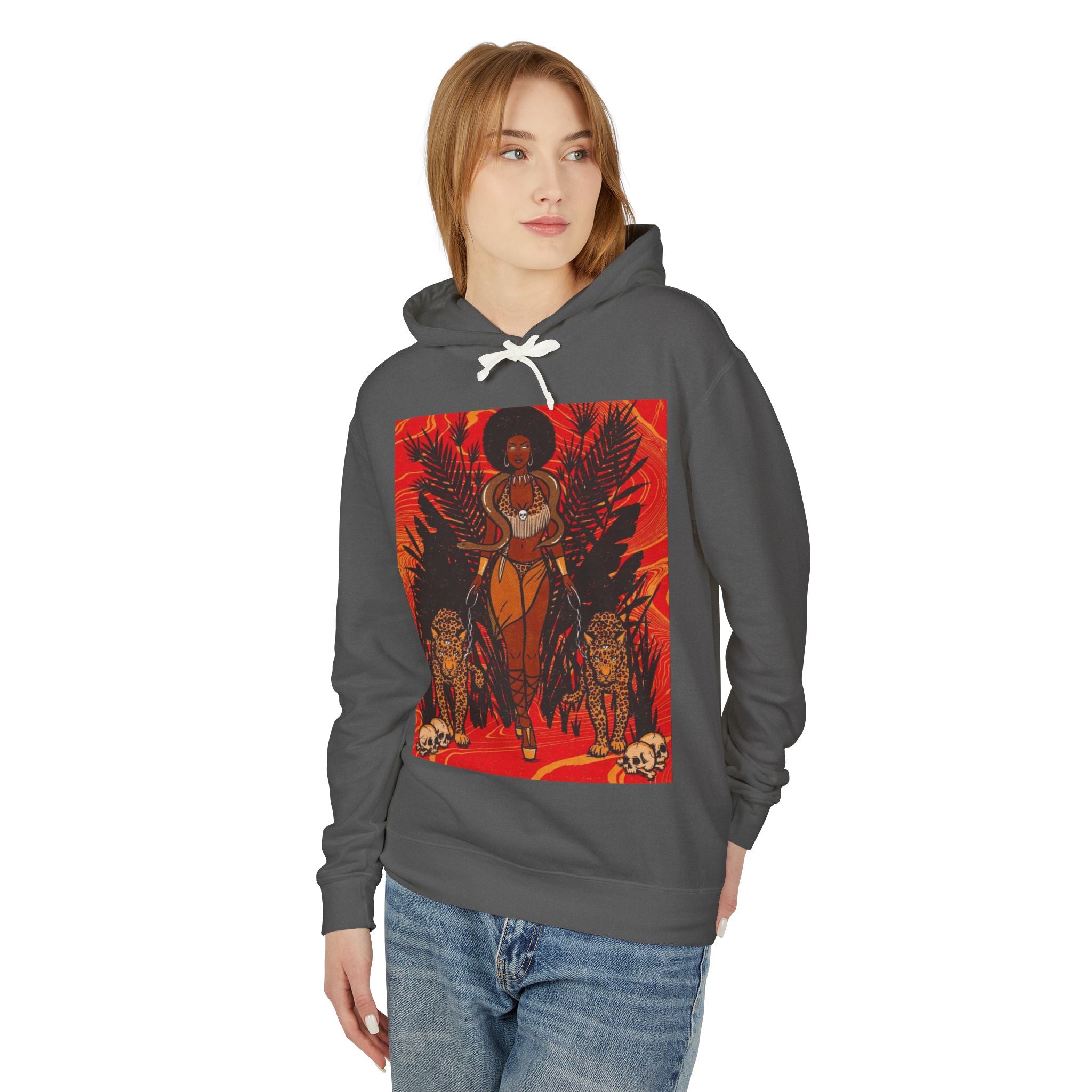 Bold Jungle Vibes Unisex Lightweight Hooded Sweatshirt