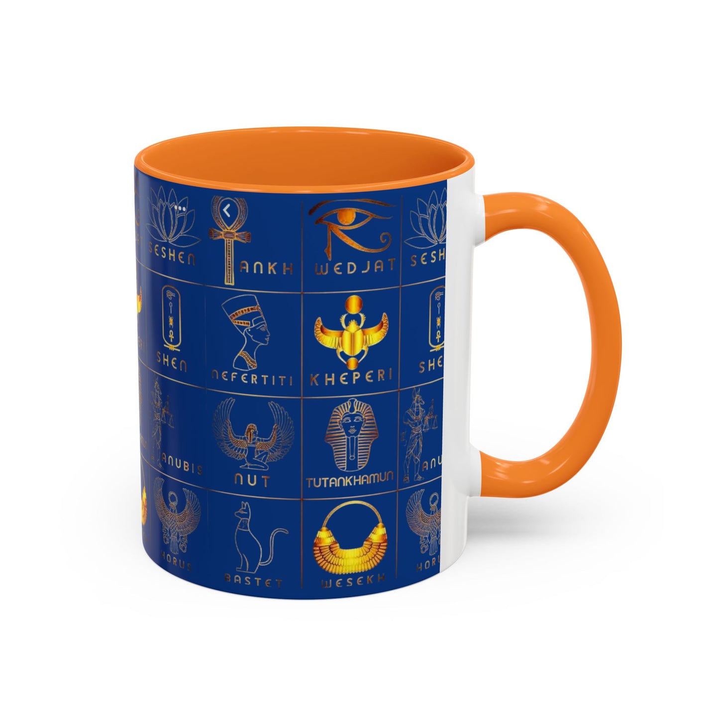 Egyptian Themed Mug, Colorful Coffee Cup, Unique Gift for Her, Art Print Mug, Home Decor, Office Tumbler, Coffee Lover Gift
