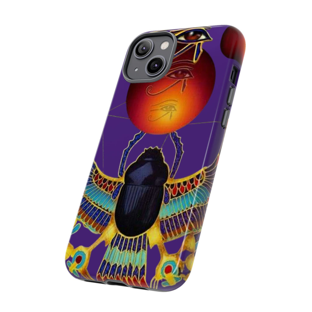 Colorful Phone Case with Egyptian-Inspired Design, Tough Cases for Gift, Phone Protection, Unique Accessories, Festival Style, Phone Cover