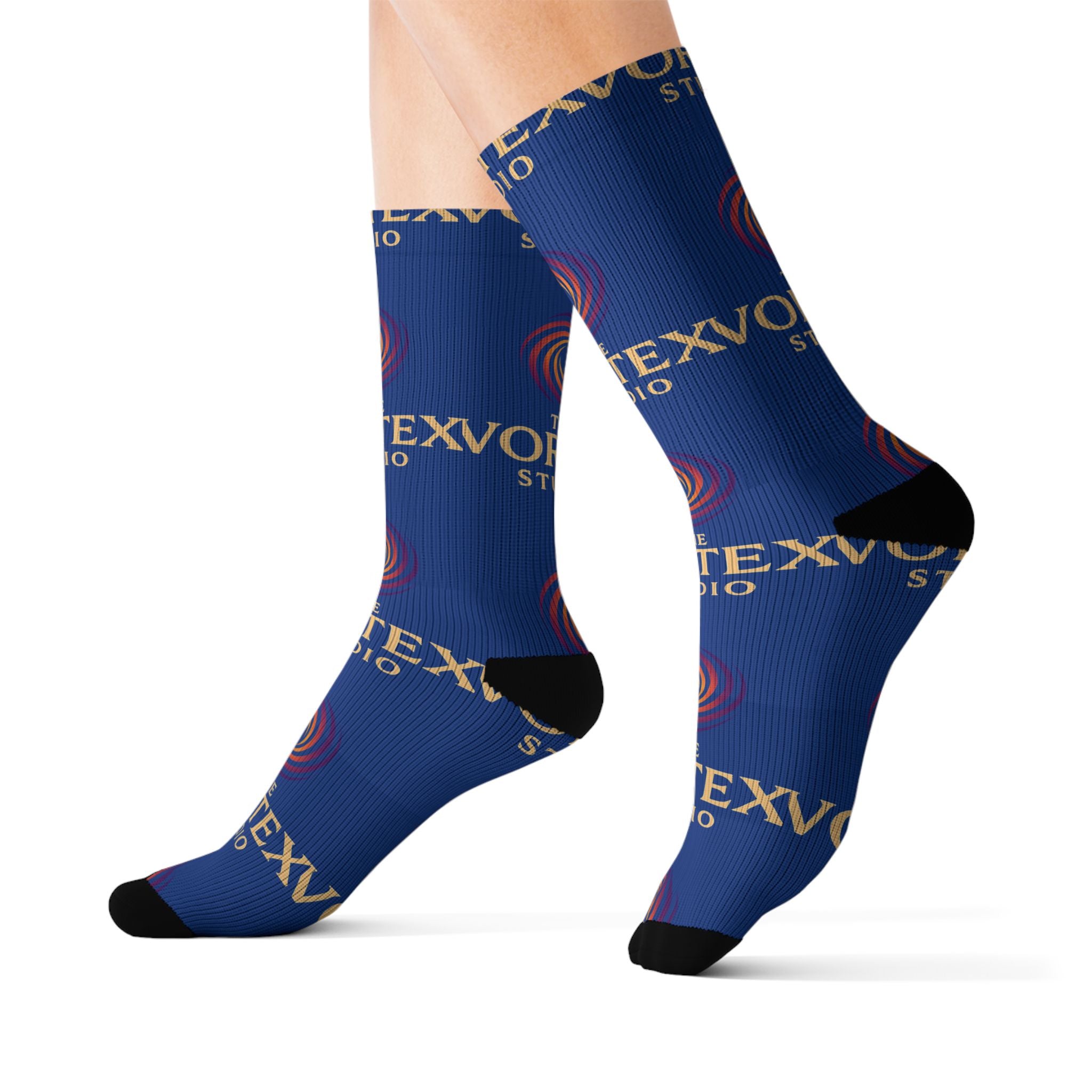 Logo Sublimation Socks — The Vortex Studio Branded Crew Socks
