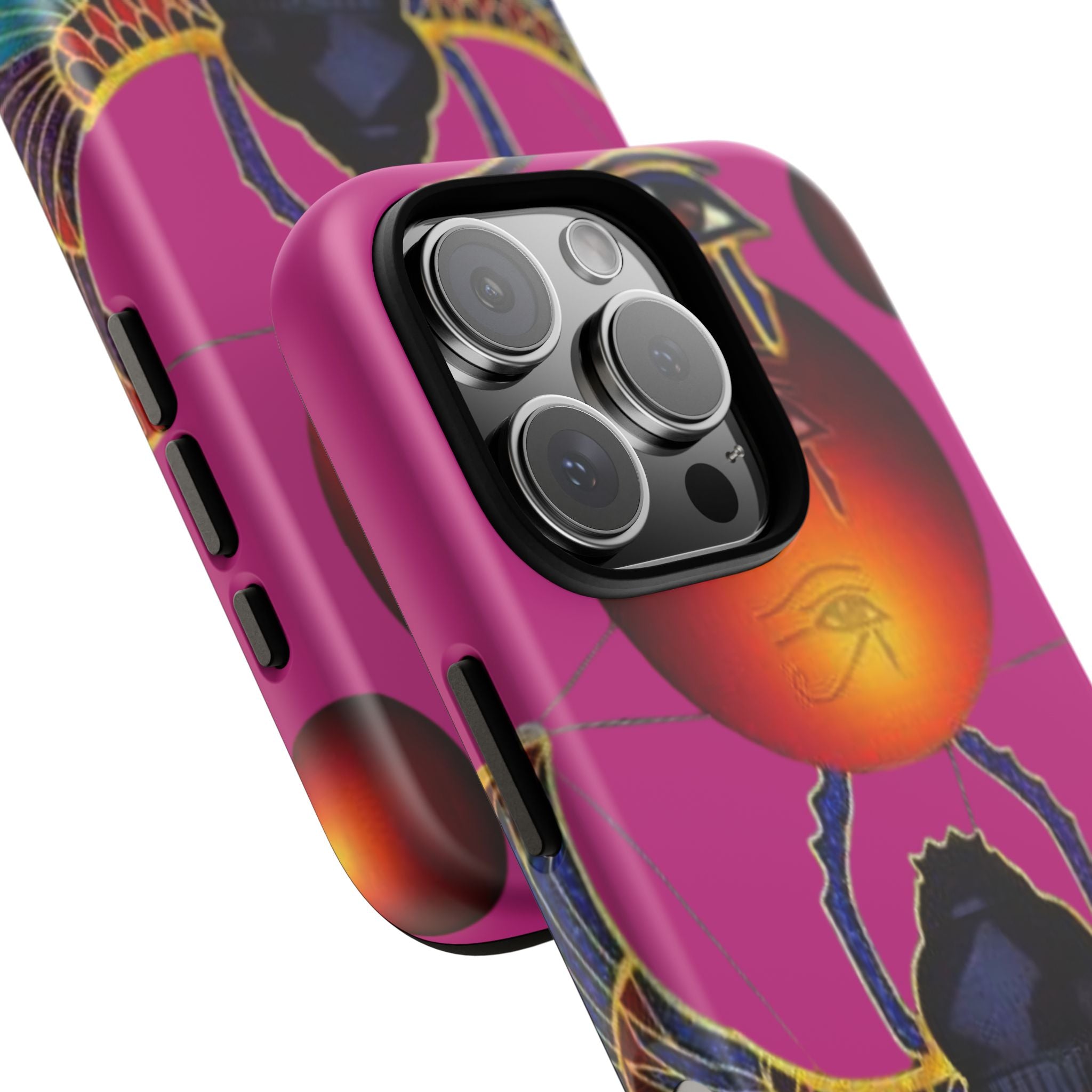 Vibrant Phone Case with Egyptian Inspired Design, Durable Phone Cover, Unique Gift for Her, Artful Accessory for Everyday Use