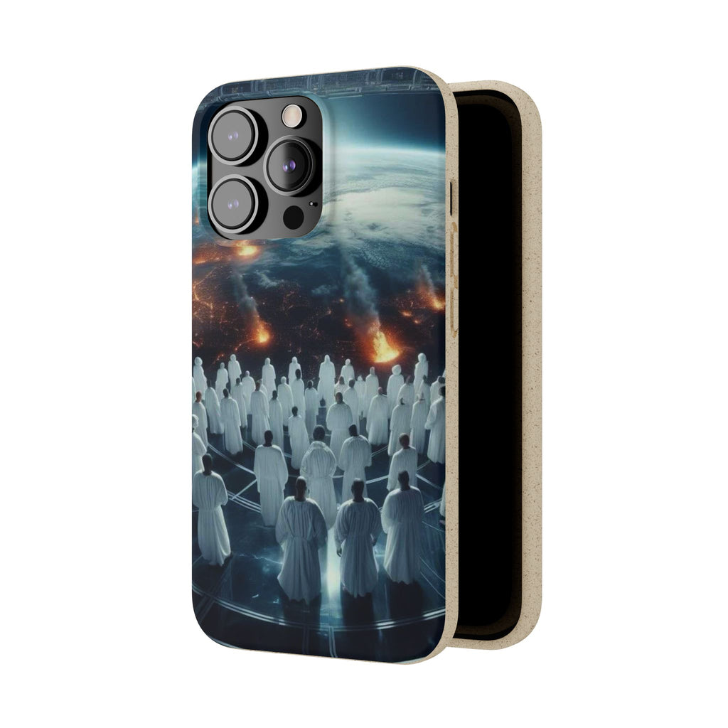 Galactic Gathering Biodegradable Phone Case - Eco-Friendly Cosmic Design