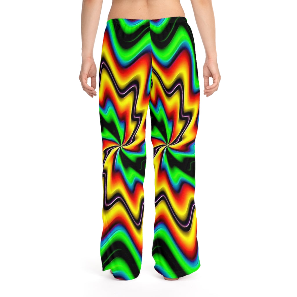 Psychedelic Women's Pajama Pants, Chill Vibes Loungewear, Unique Gift for Her, Colorful Sleep Pants, Festival Wear, Cozy & Stylish