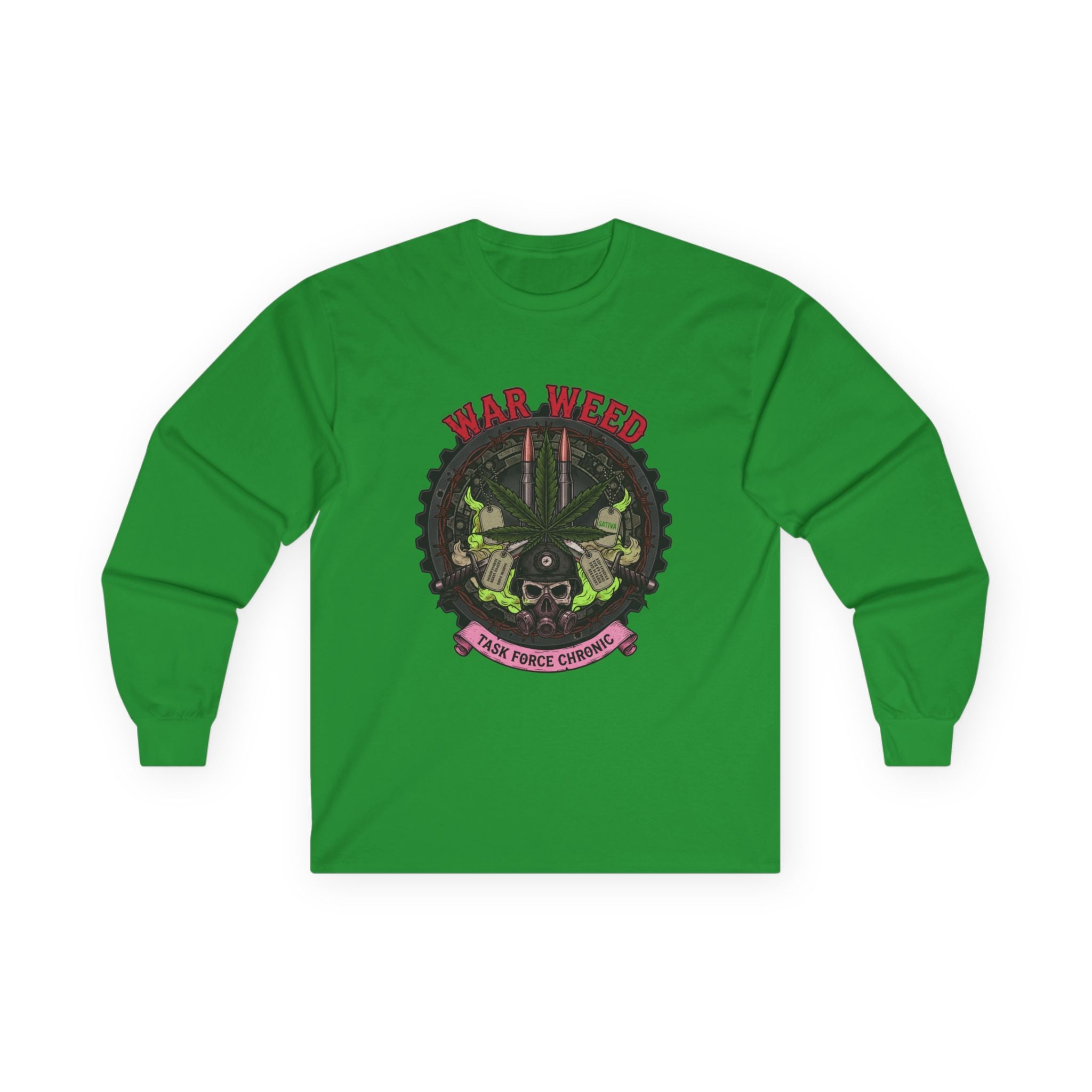 War weed Cotton Long Sleeve Tee