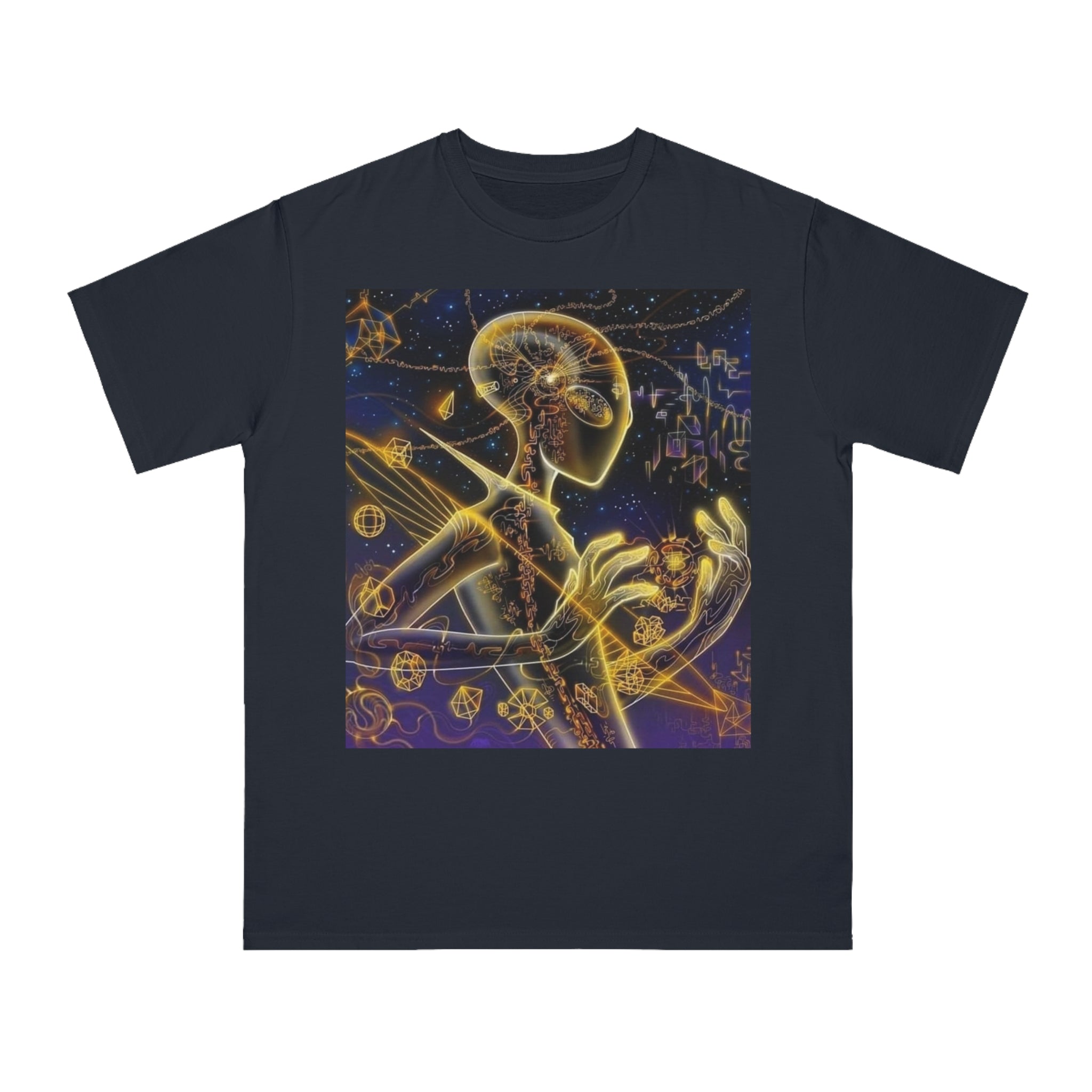Cosmic Vibes T-Shirt - Alien👽🛸🔖 Design, Unisex Tee, Music Festival Shirt, Gifts for Space Lovers, Casual Wear, Unique Art T-Shirt