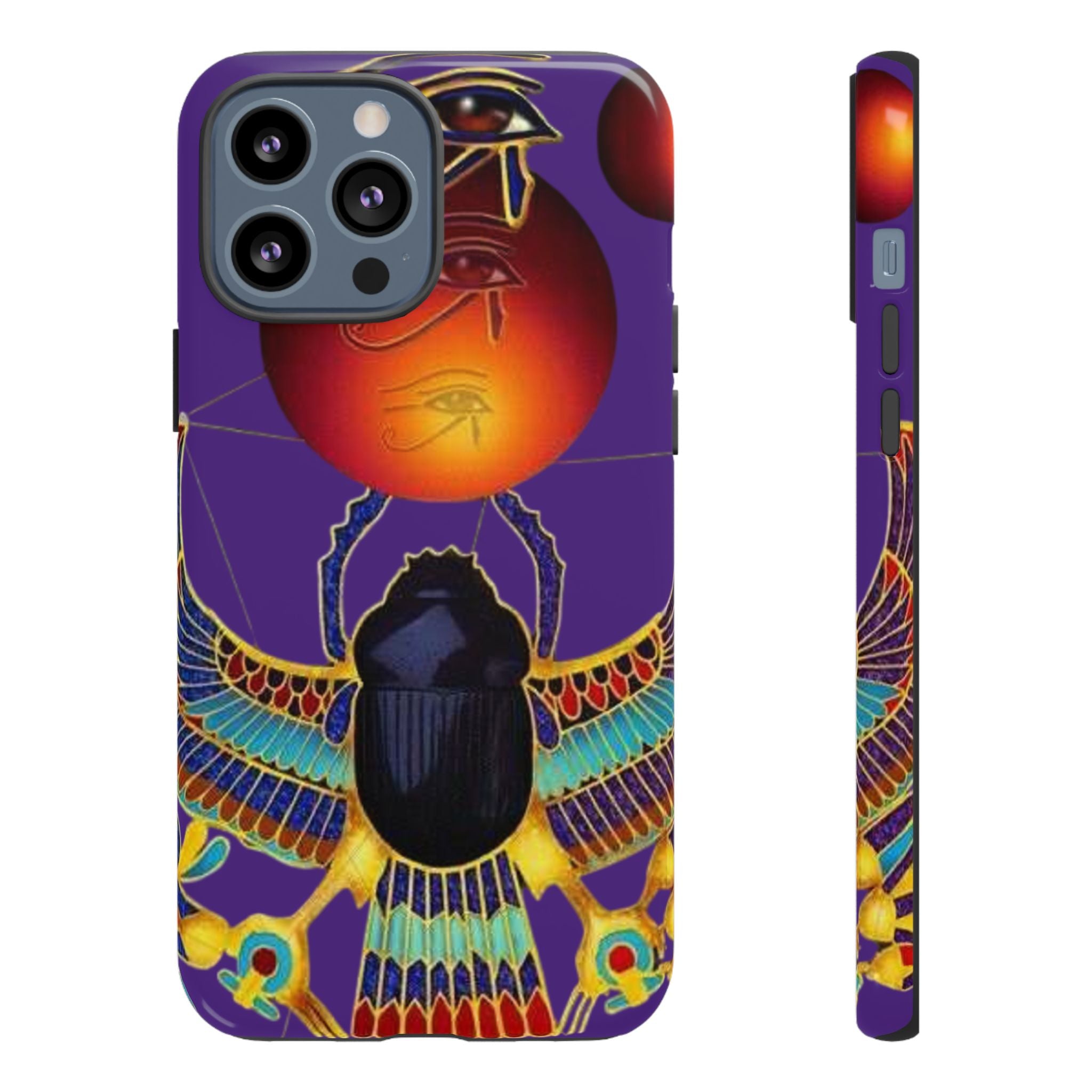 Colorful Phone Case with Egyptian-Inspired Design, Tough Cases for Gift, Phone Protection, Unique Accessories, Festival Style, Phone Cover