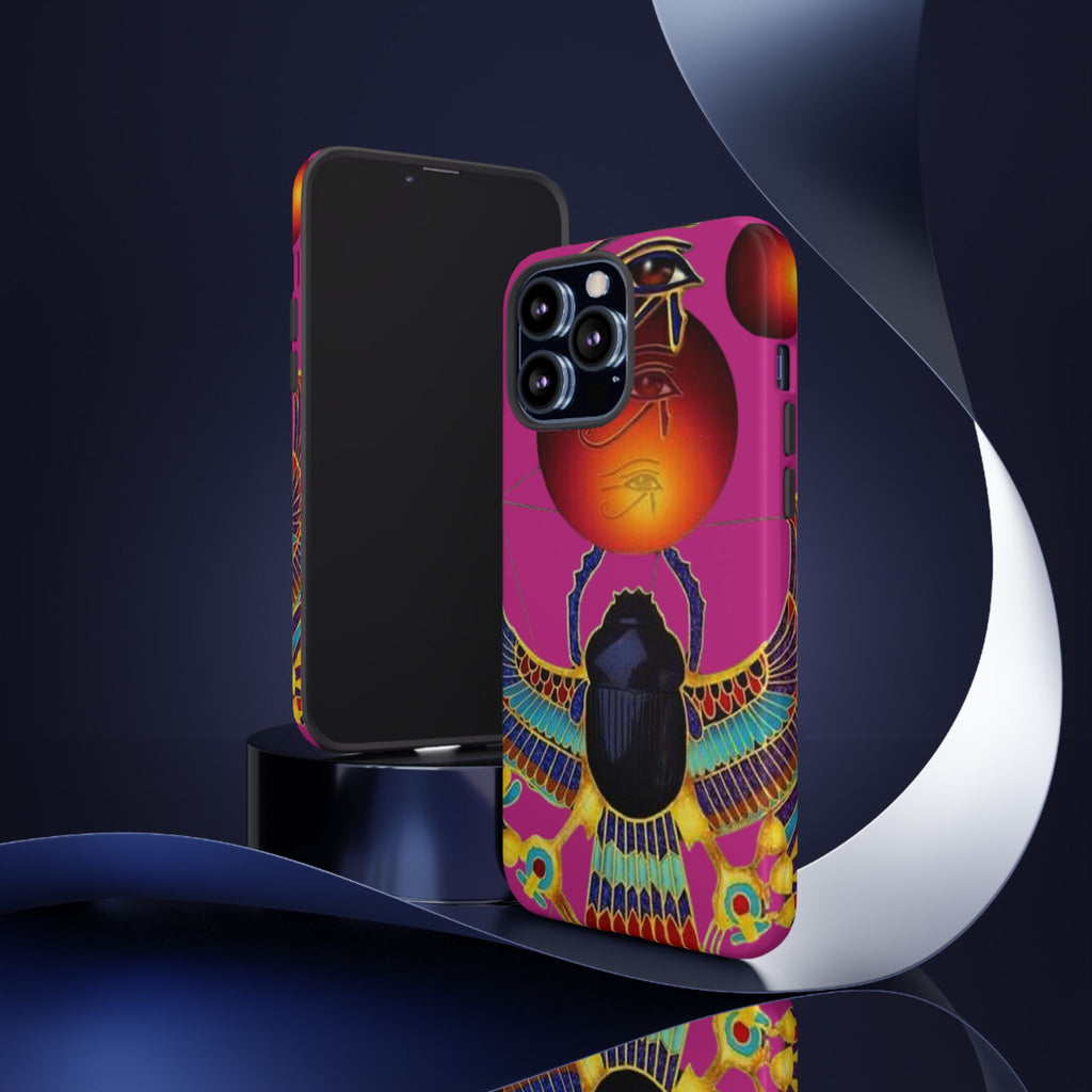 Vibrant Phone Case with Egyptian Inspired Design, Durable Phone Cover, Unique Gift for Her, Artful Accessory for Everyday Use