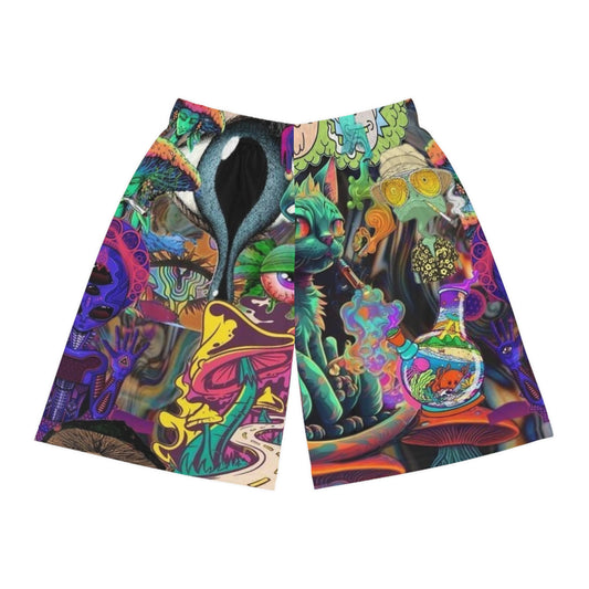 Psychedelic Basketball Shorts - Vibrant Design for Active Lifestyle
